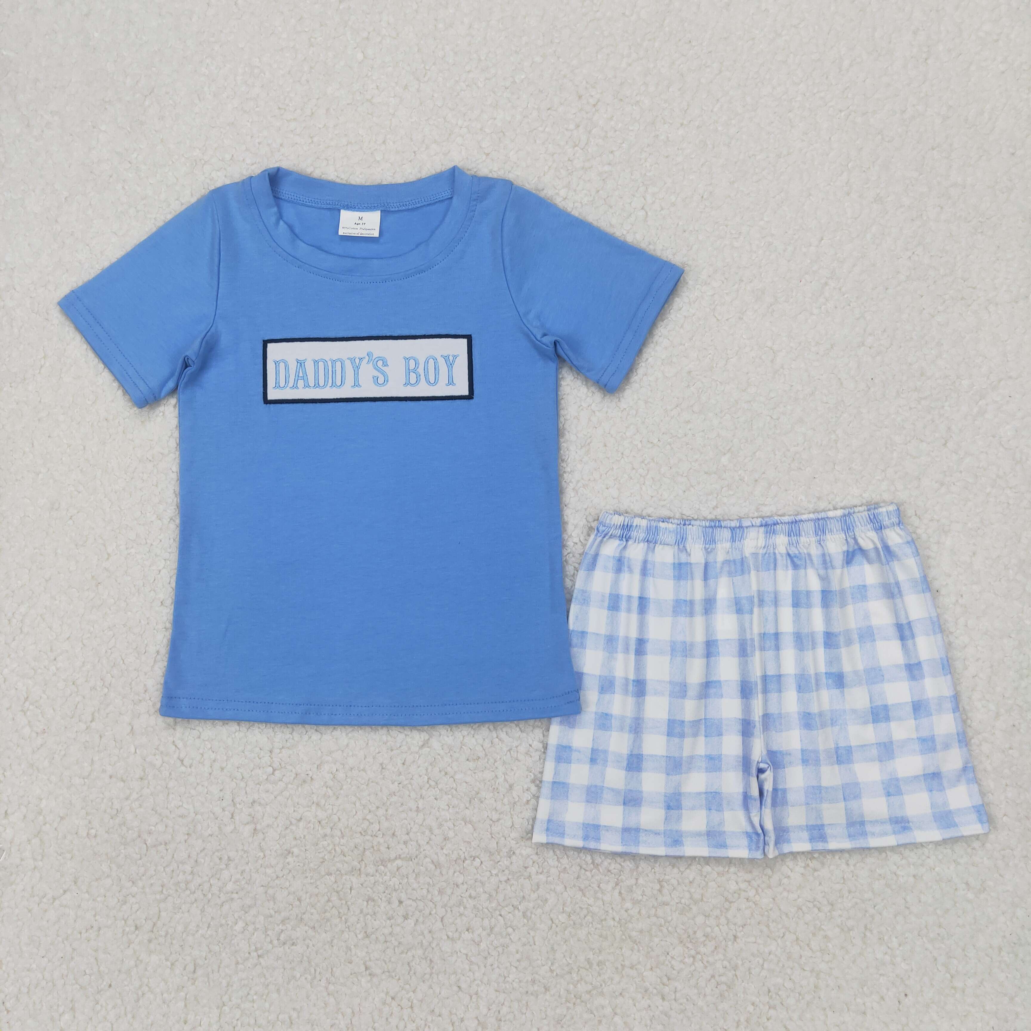 RTS kids clothes daddy's father's day clothes summer matching clothes embroidery