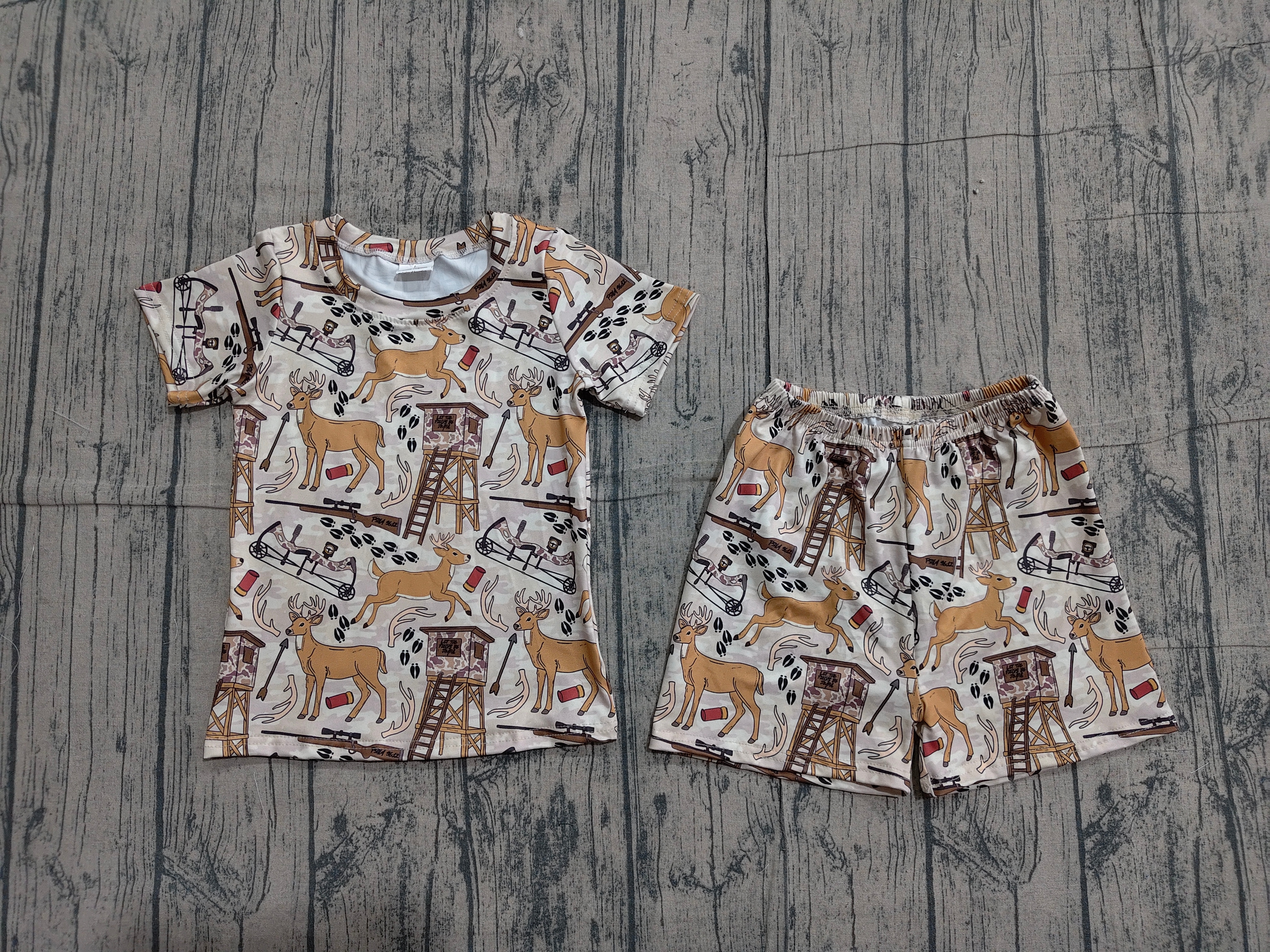 BSSO1559 pre-order toddler boy clothes hunting boy summer set-real pic 2026.3.26 