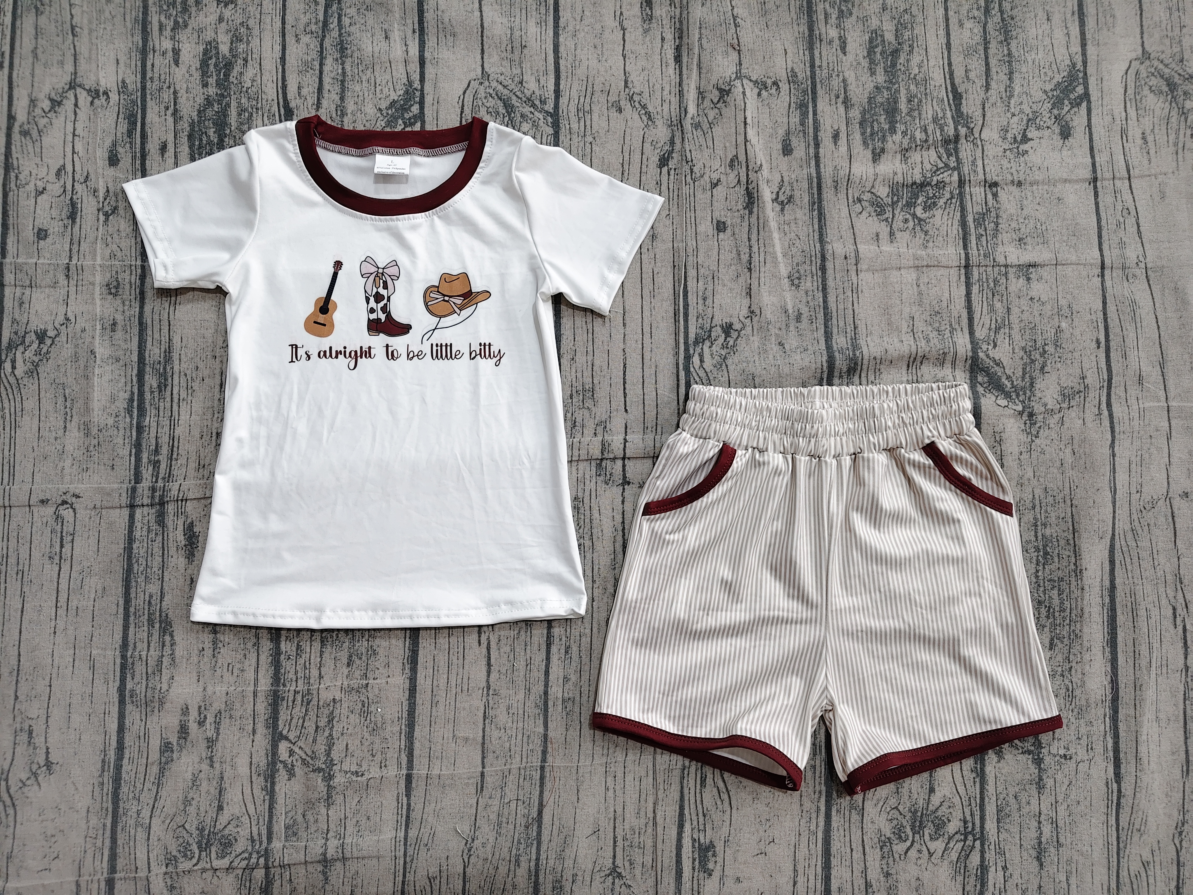 BSSO1578 pre-order toddler boy clothes cowboy summer set-real pic 2026.4.25 