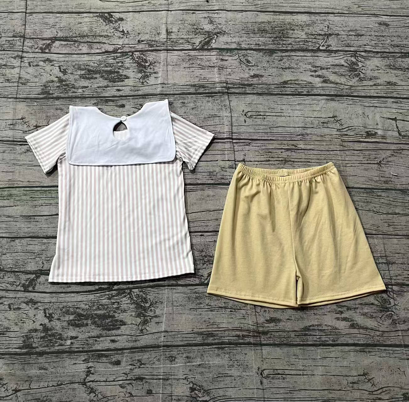 BSSO1777 pre-order baby boy clothes cross print toddler boy easter summer outfit-real pic 2026.1.25 produce time：5-6weeks after the real pic date I list