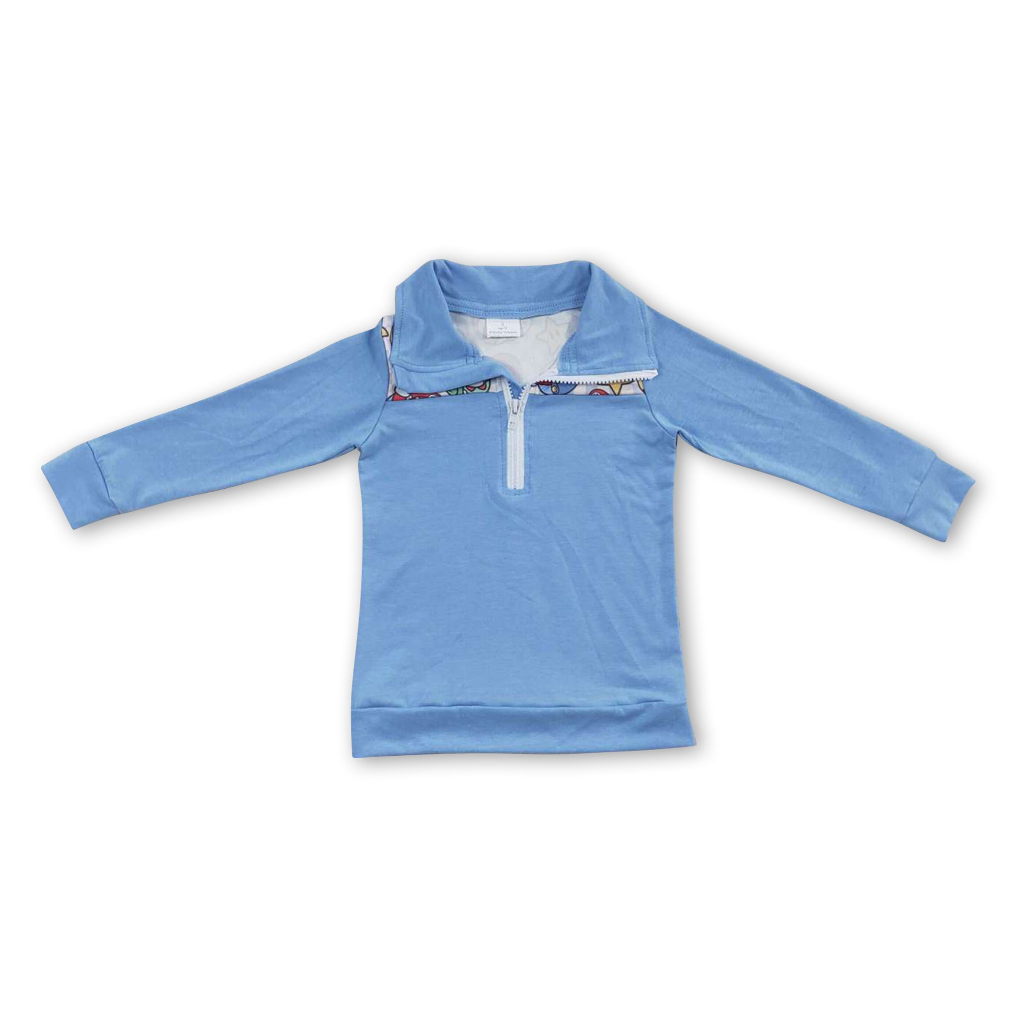 BT0265 baby boy clothes blue zipper winter top-promotion 2024.12.28 $5.5