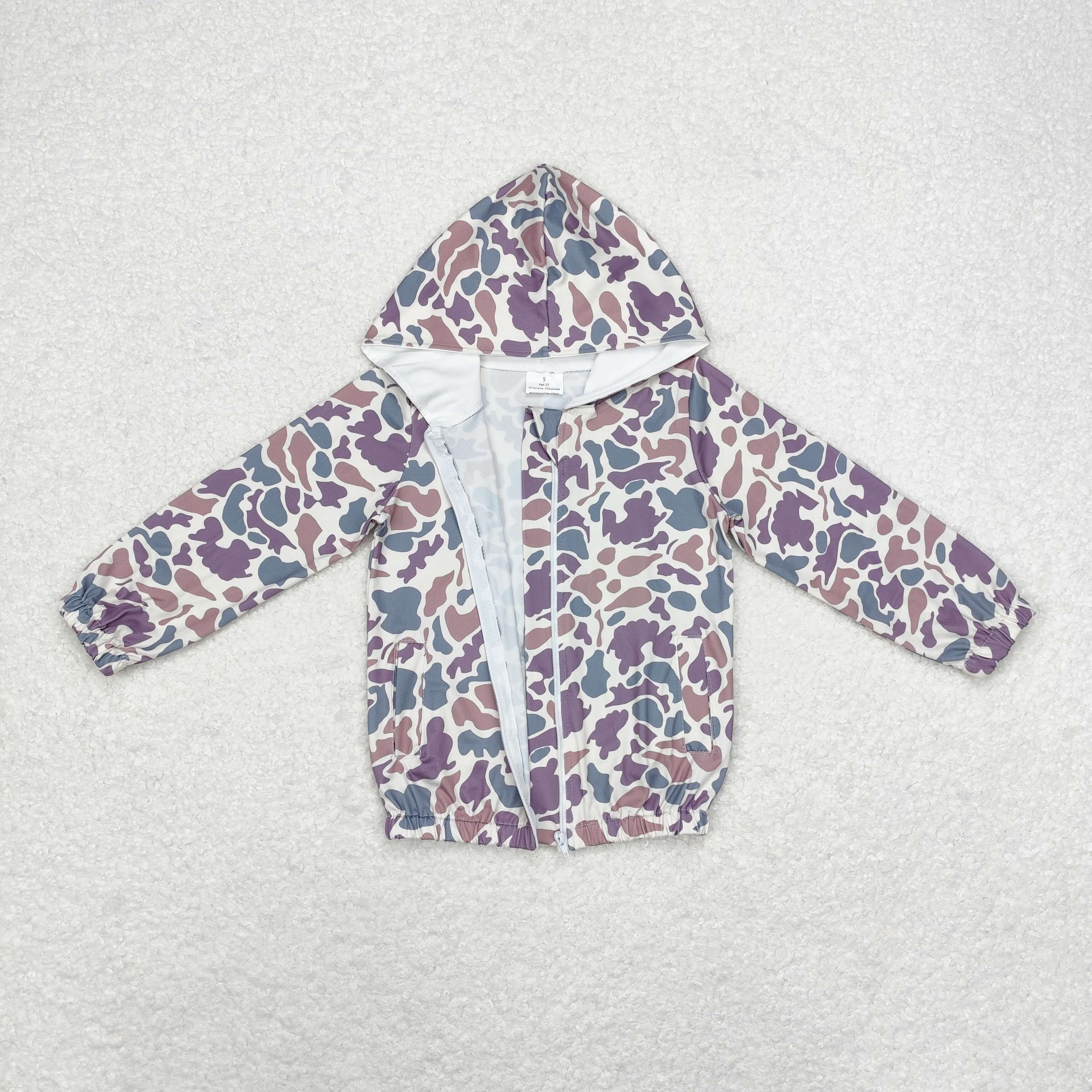 BT0793 RTS  toddler boy clothes camouflage boy winter hoodie top