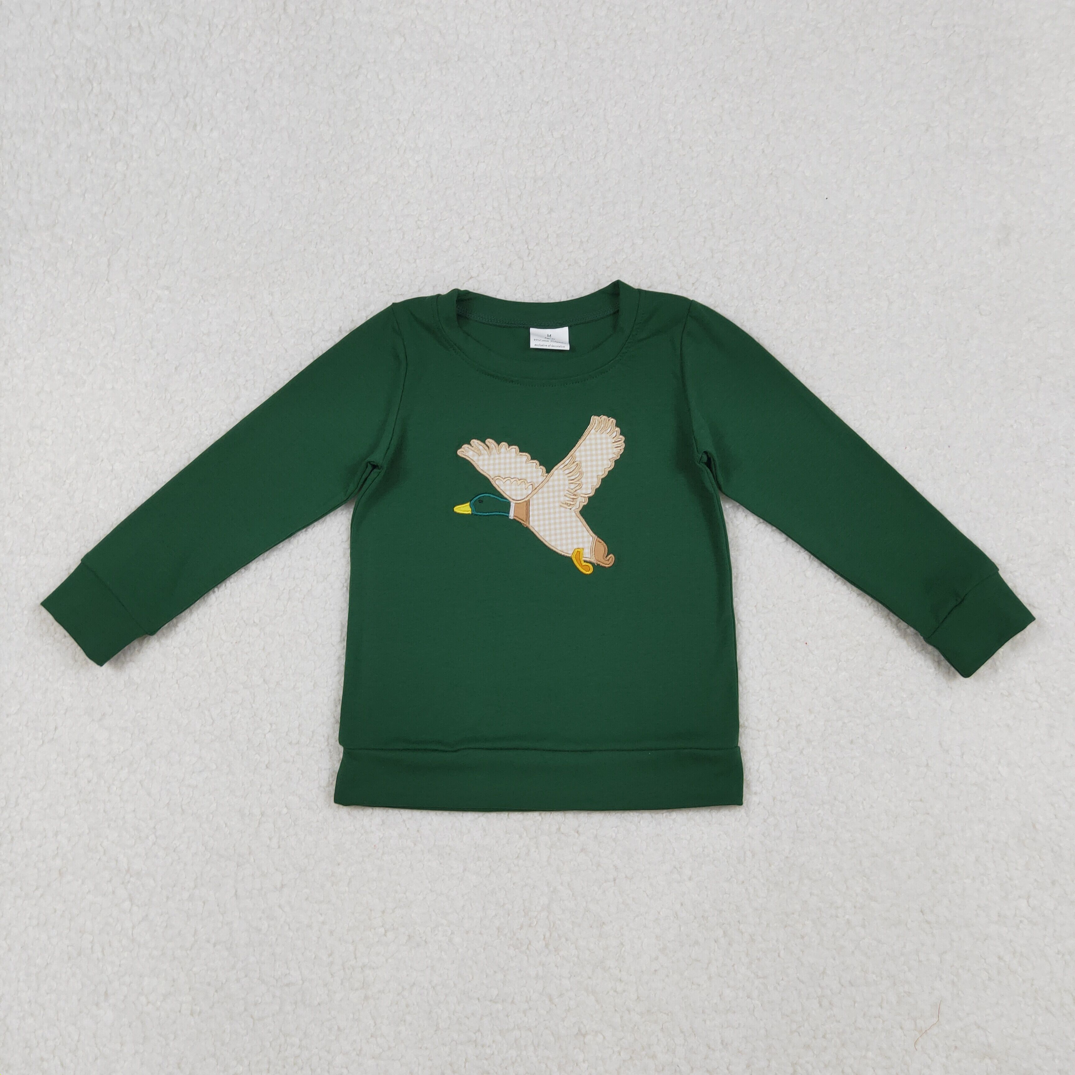 BT1334 RTS boy clothes mallard boys winter embroidery top shirt