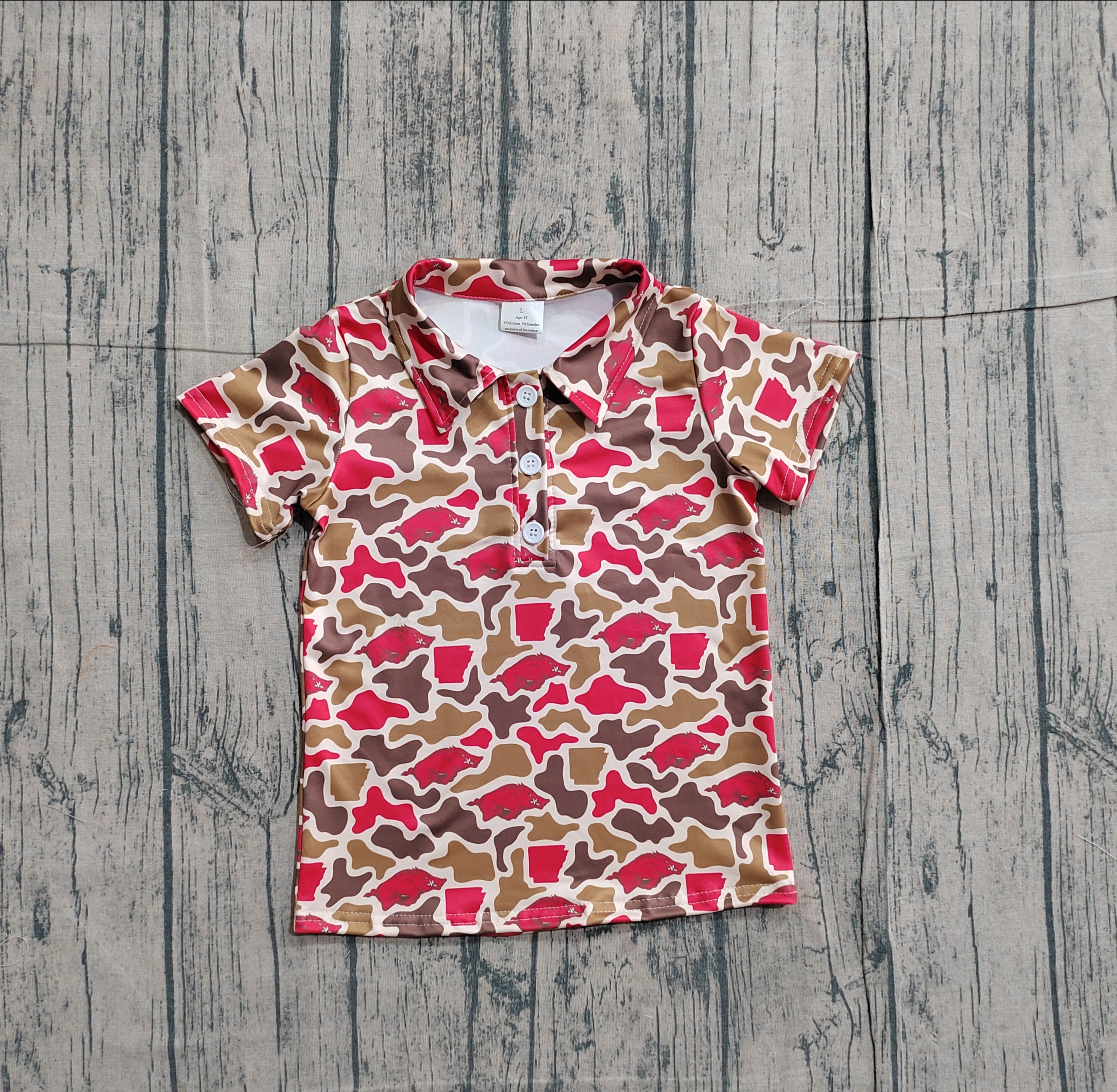 BT1693 pre-order  toddler boy clothes state camo print boy summer top shirt-real pic 2026.1.22 