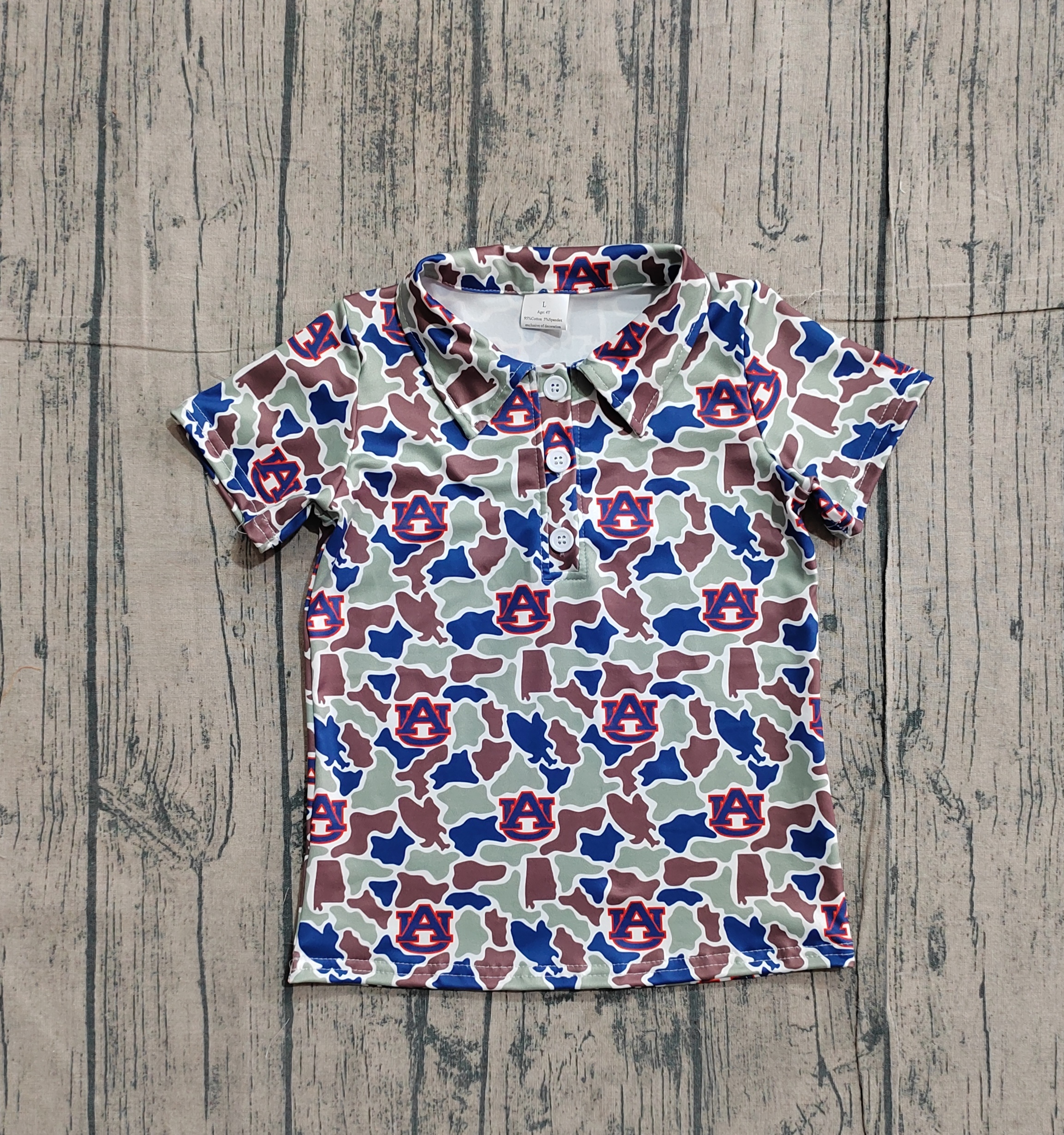 BT1694 pre-order  toddler boy clothes state camo print boy summer top shirt-real pic 2026.1.22