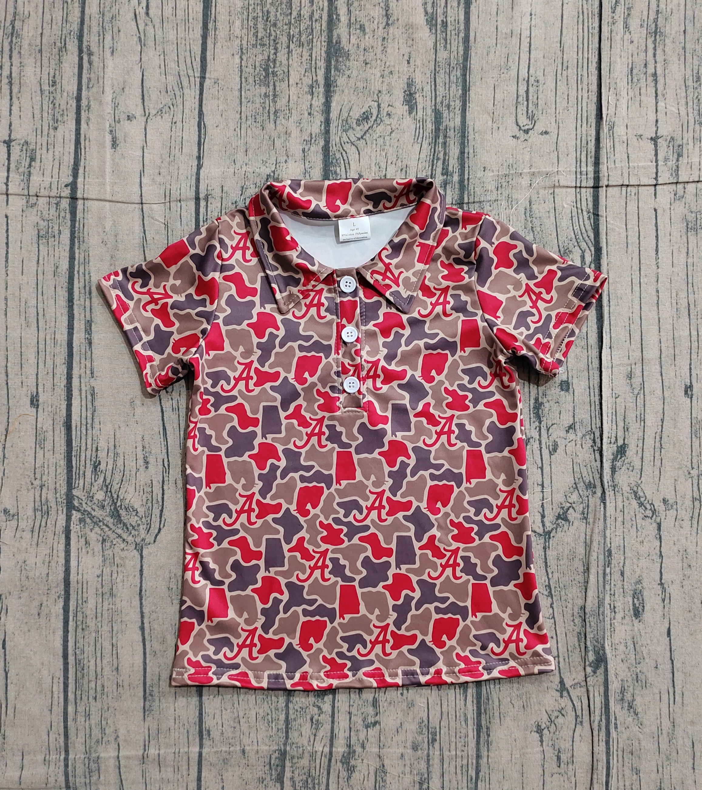 BT1698 pre-order  toddler boy clothes state camo print boy summer top shirt-real pic 2026.1.22