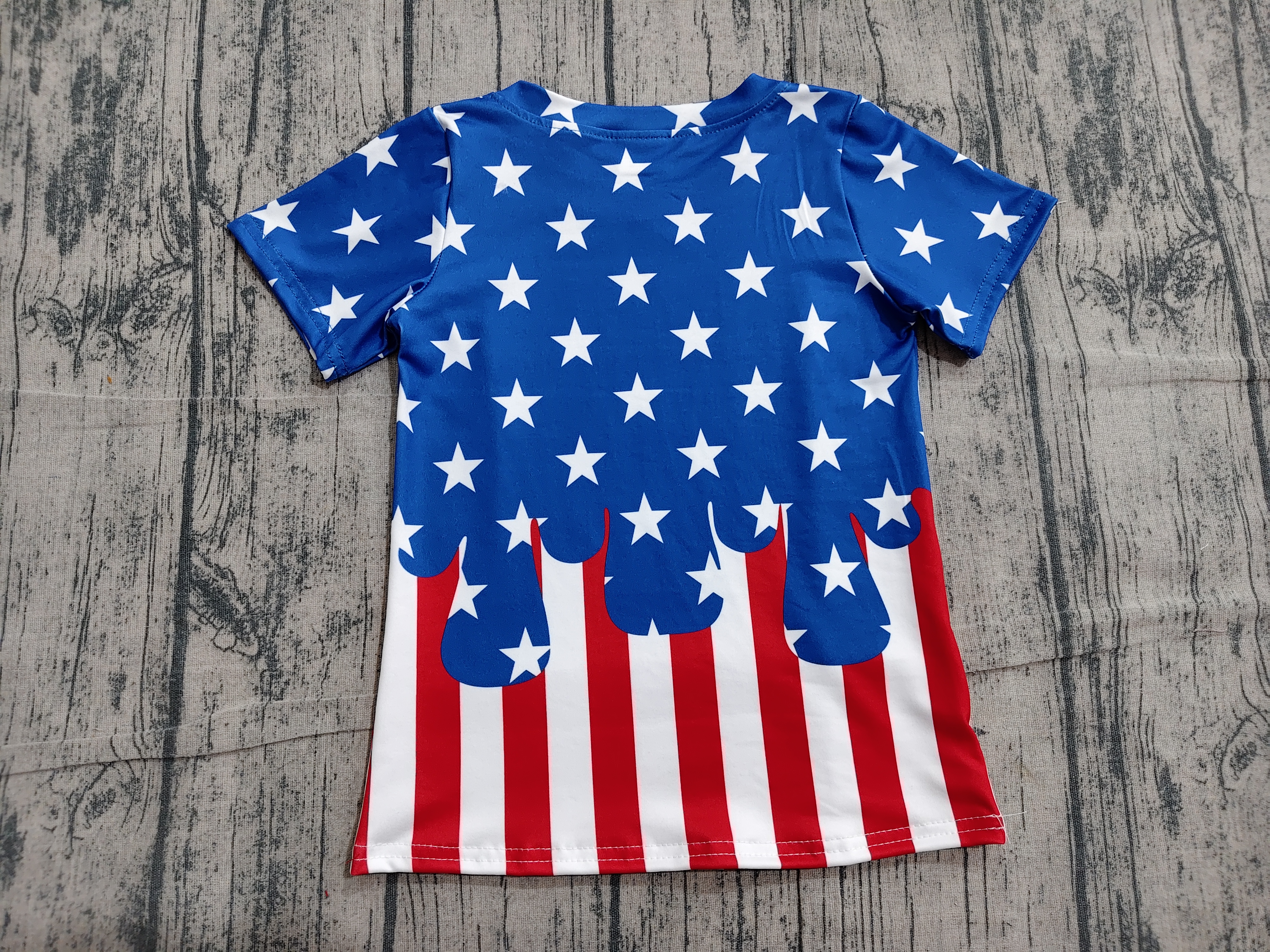 BT1741 pre-order  toddler boy clothes star print boy 4th of July summer top shirt-real pic 2026.4.18 