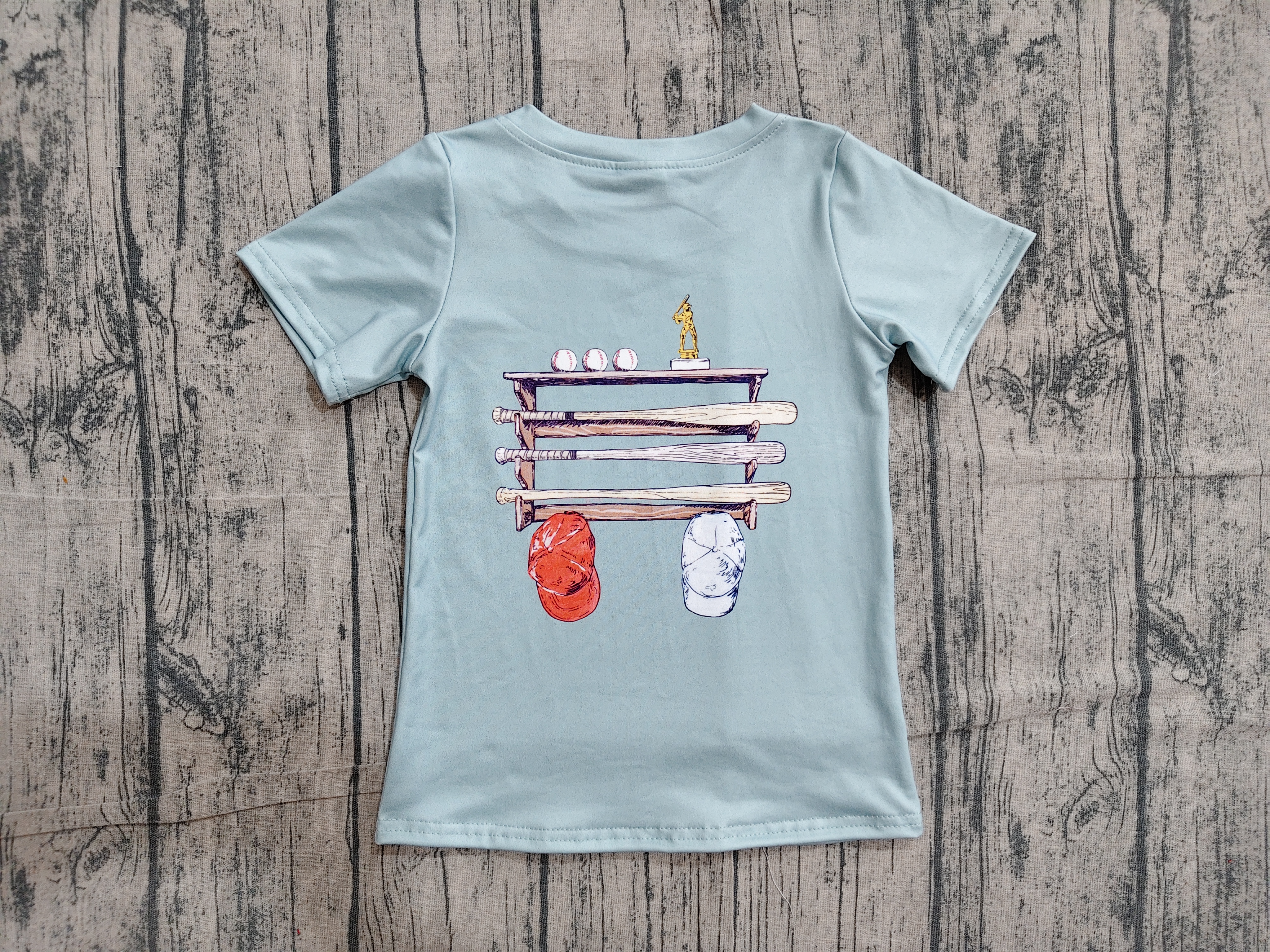 BT1762 pre-order  toddler boy clothes baseball print boy summer top shirt-real pic 2026.4.18 