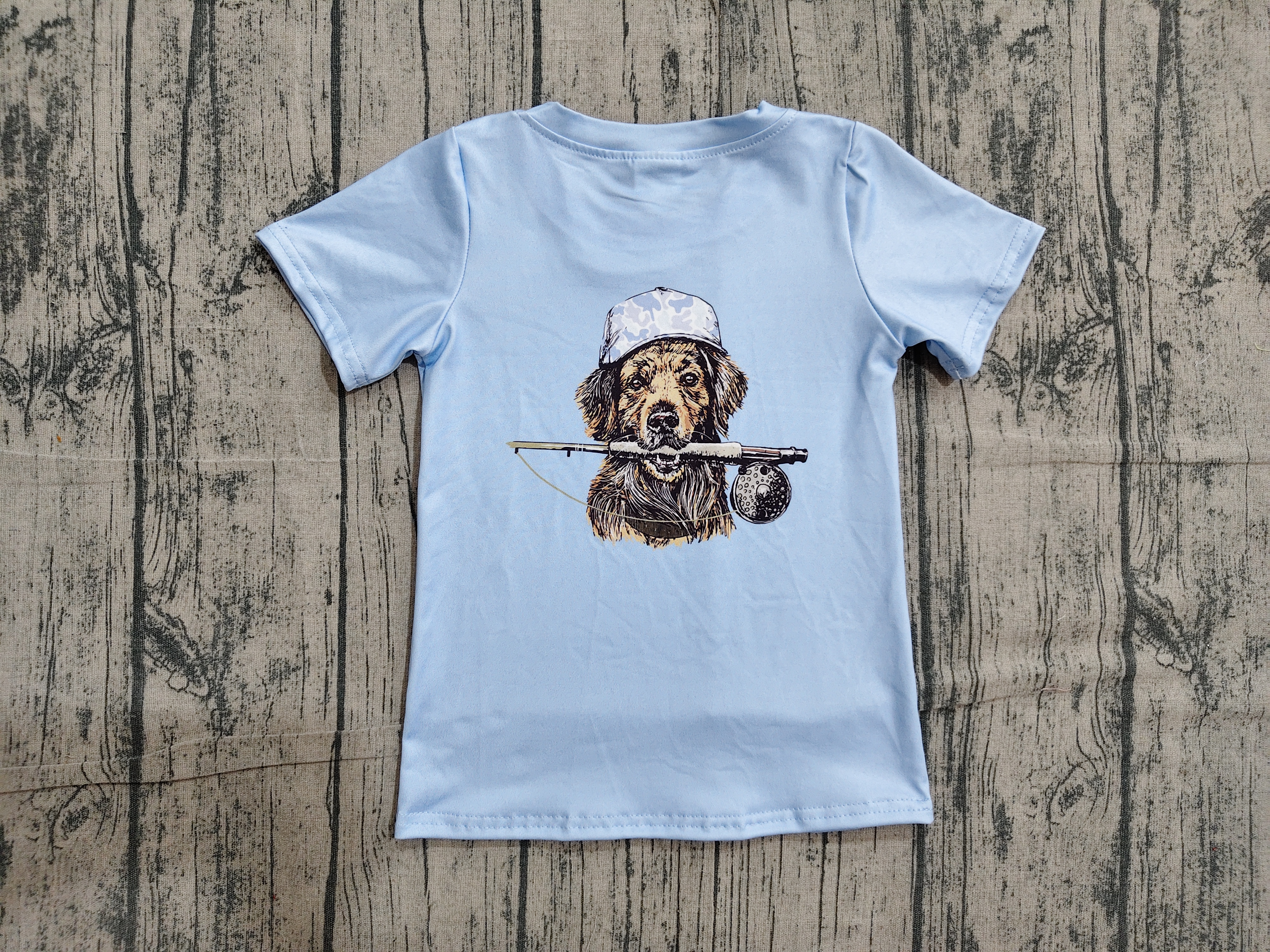 BT1765 pre-order  toddler boy clothes fishing print boy summer top shirt-real pic 2026.4.18 
