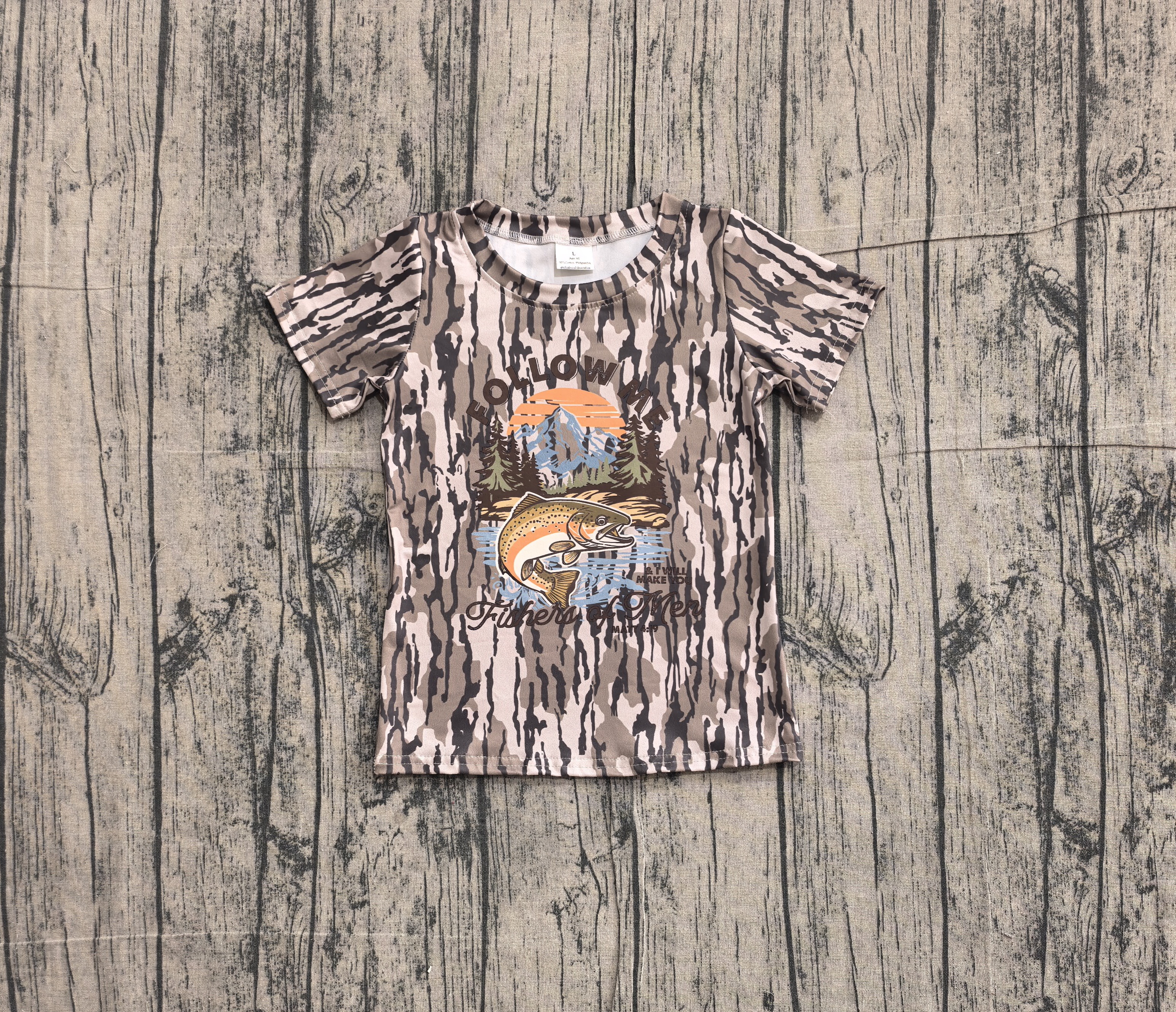 BT1771 pre-order  toddler boy clothes fishing print boy summer top shirt-real pic 2026.5.7 