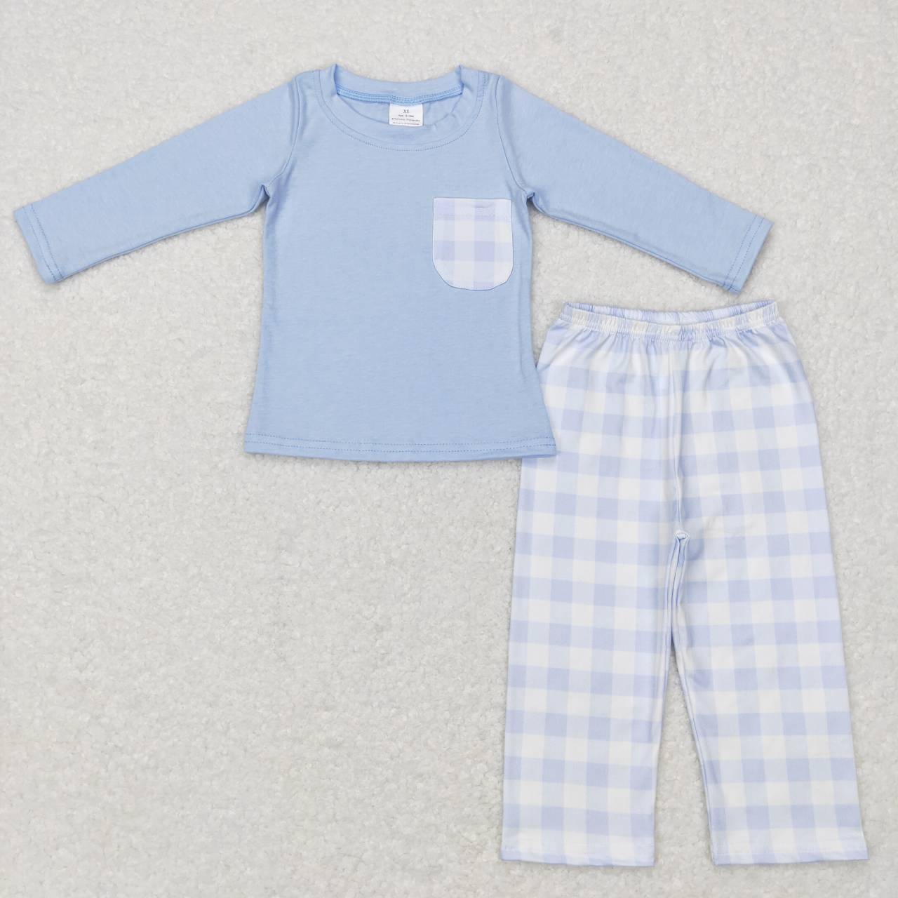 BLP0407 toddler boy clothes blue plaid boy winter outfit-promotion 2025.12.13 $5.5