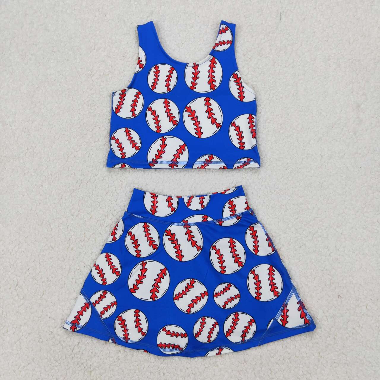 GSD2040 RTS girl clothes baseball girl summer set yoga clothes