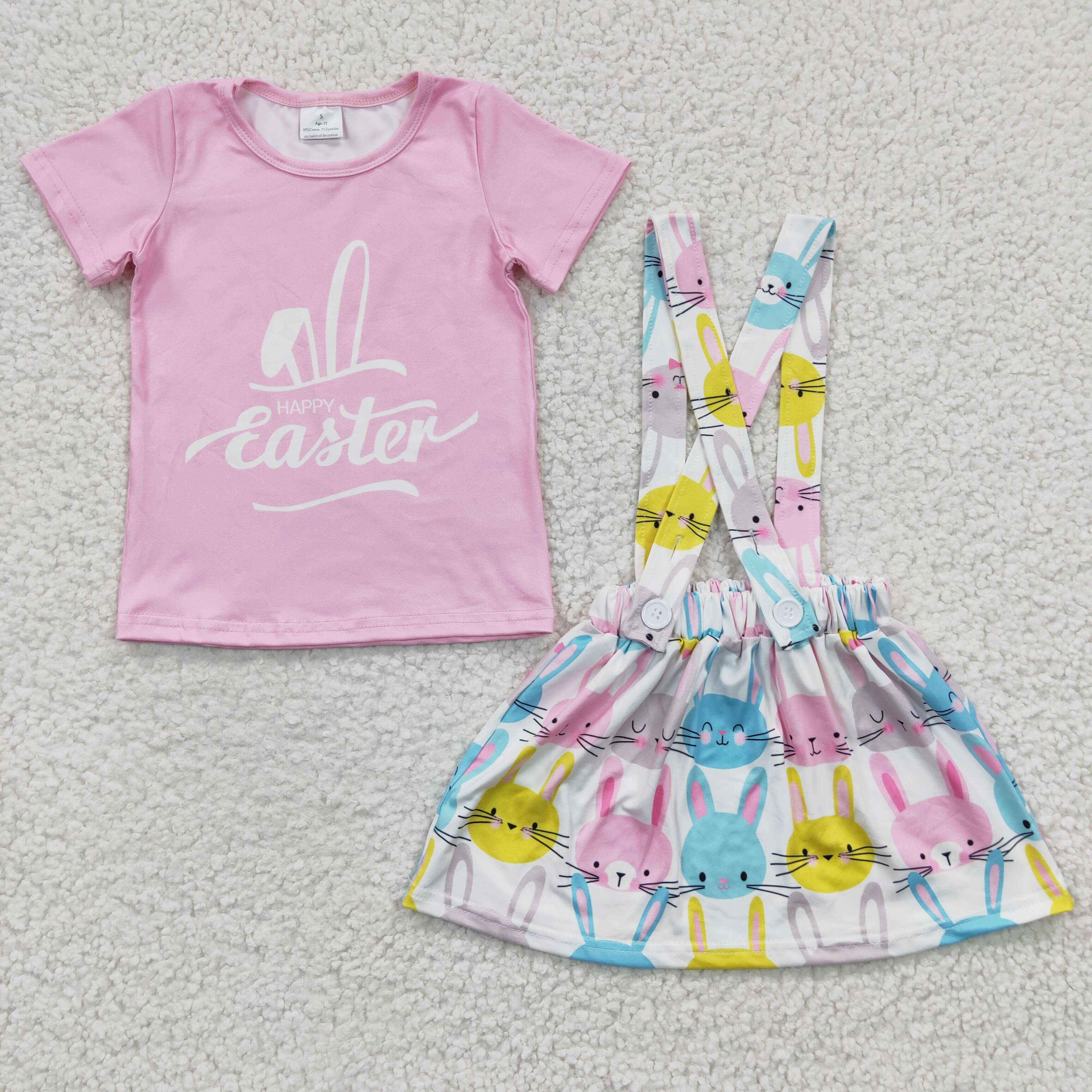 GSD0236  kids clothes girls bunny easter skirt outfit-promotion $5.5 2026.1.31