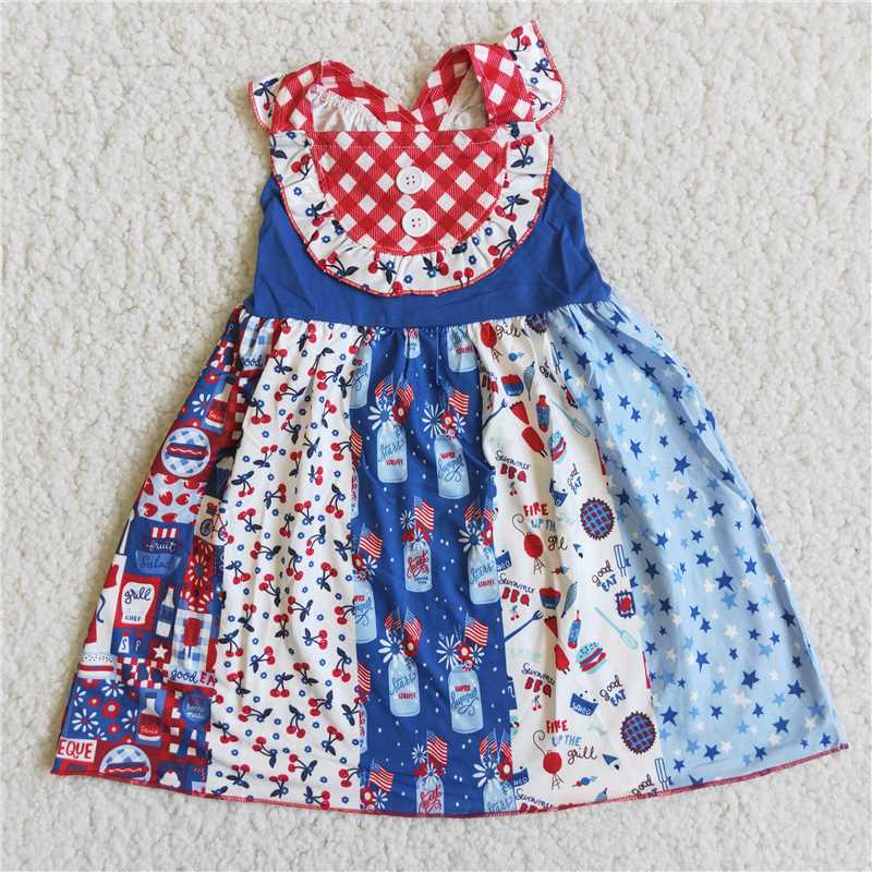 C7-21 baby girl clothes girl summer dress patriotic clothes-promotion 2025.5.22 $1.99 deadline:18th June.