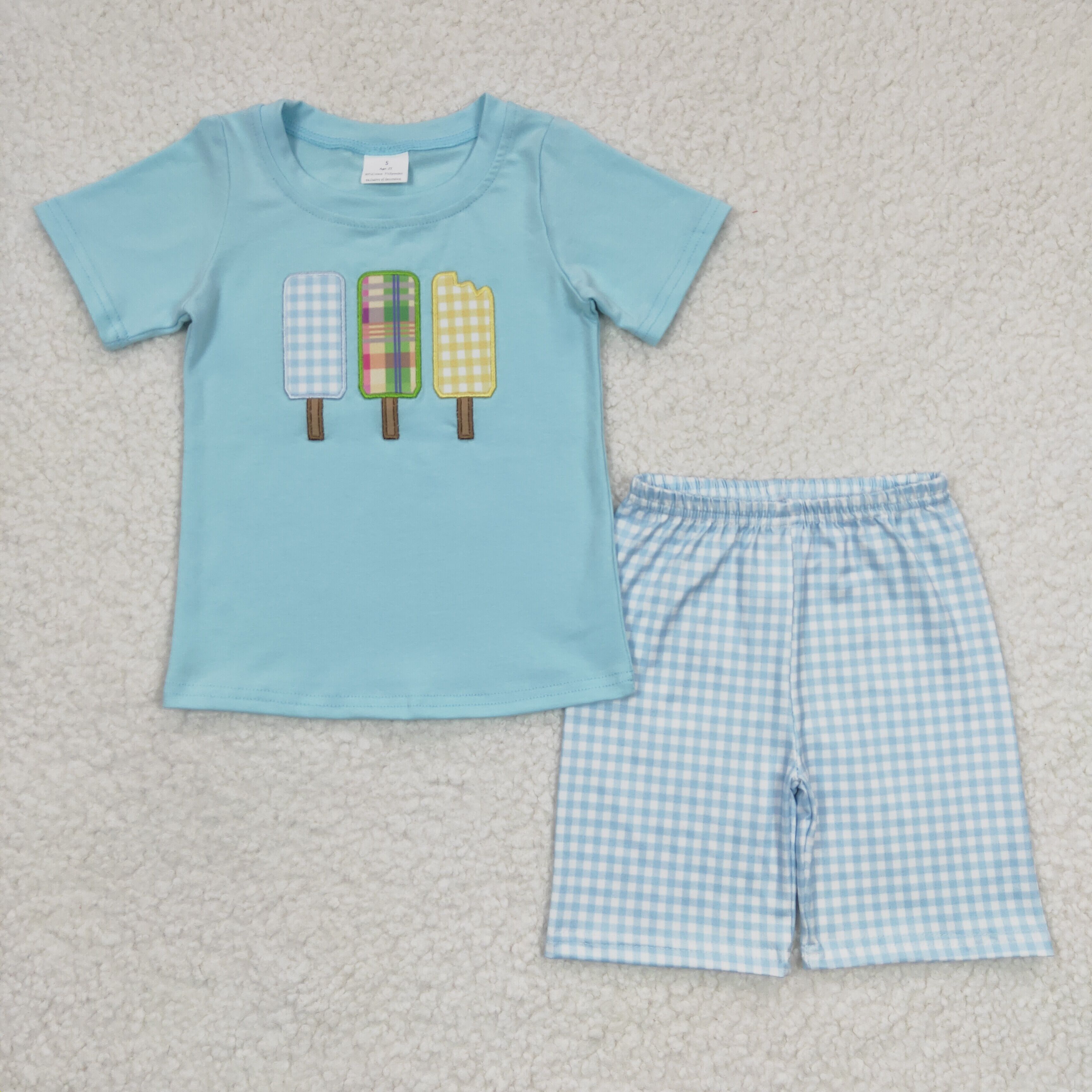 BSSO0129 baby boy clothes  summer outfits embroidery shorts set embroidered-promotion 2025.6.14 $5.5