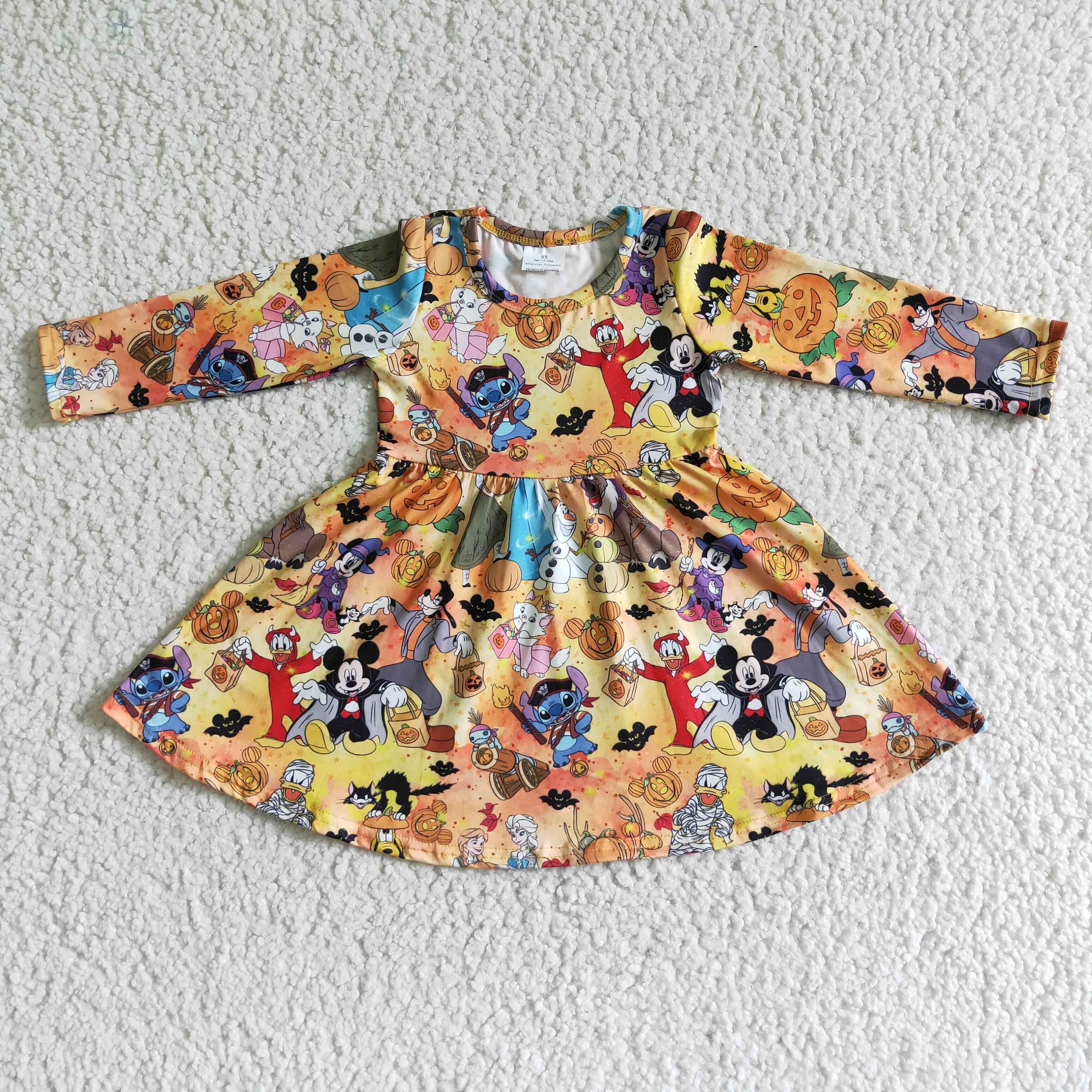 GLD0015 girl cartoon halloween dress-promotion 2024.9.21 $5.5
