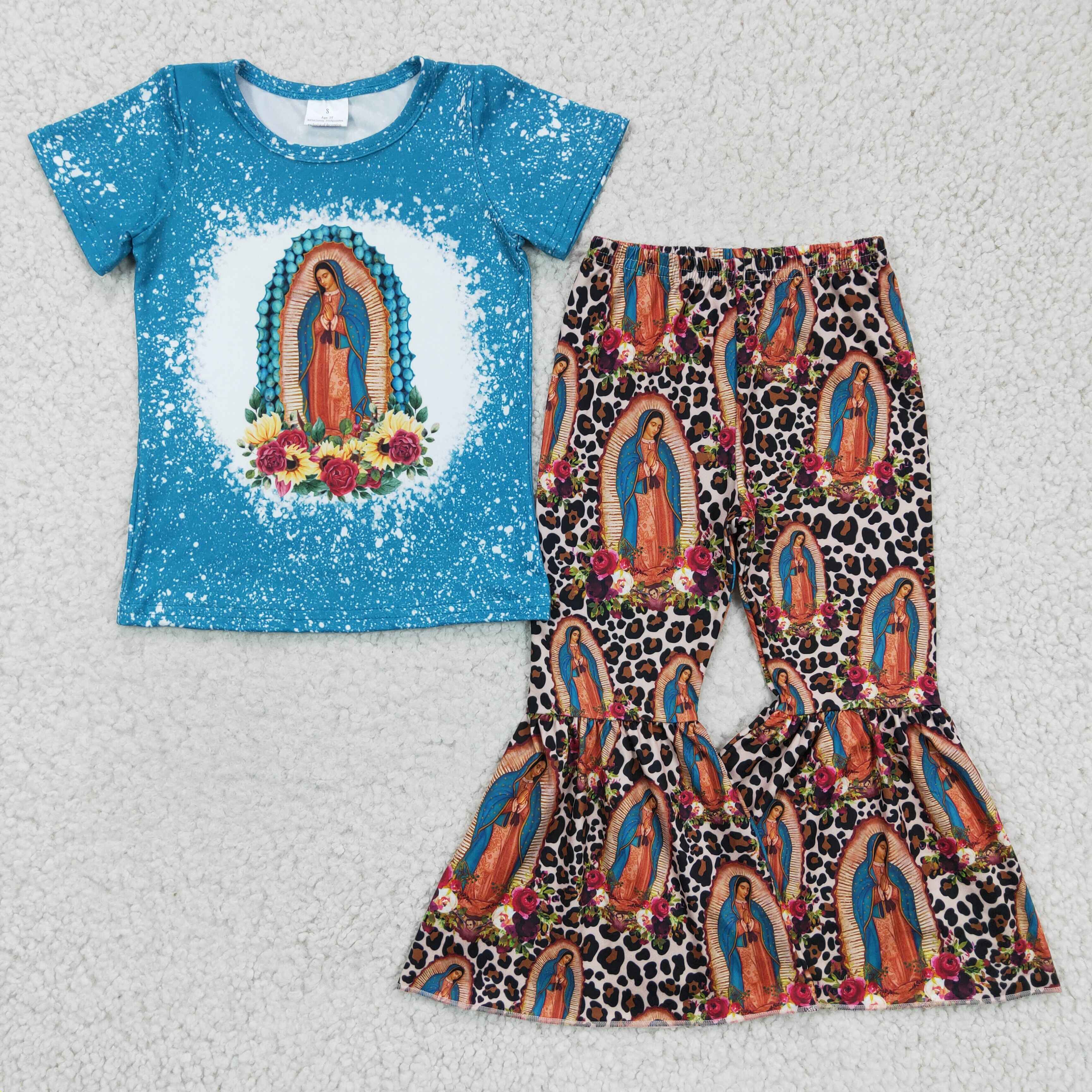GSPO0272 baby girl clothes blue jesus spring fall outfits-promotion $5.5 2026.1.24