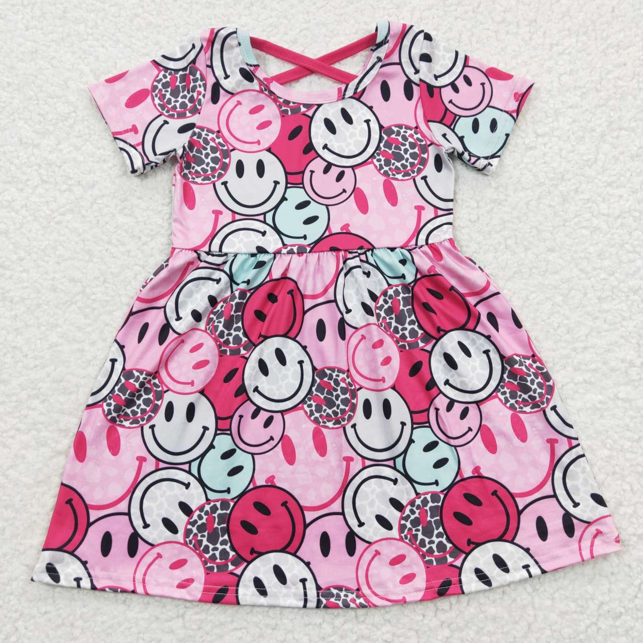 GSD0312  toddler girl summer dress smile flower girl dresses-promotion 2025.5.17 $5.5