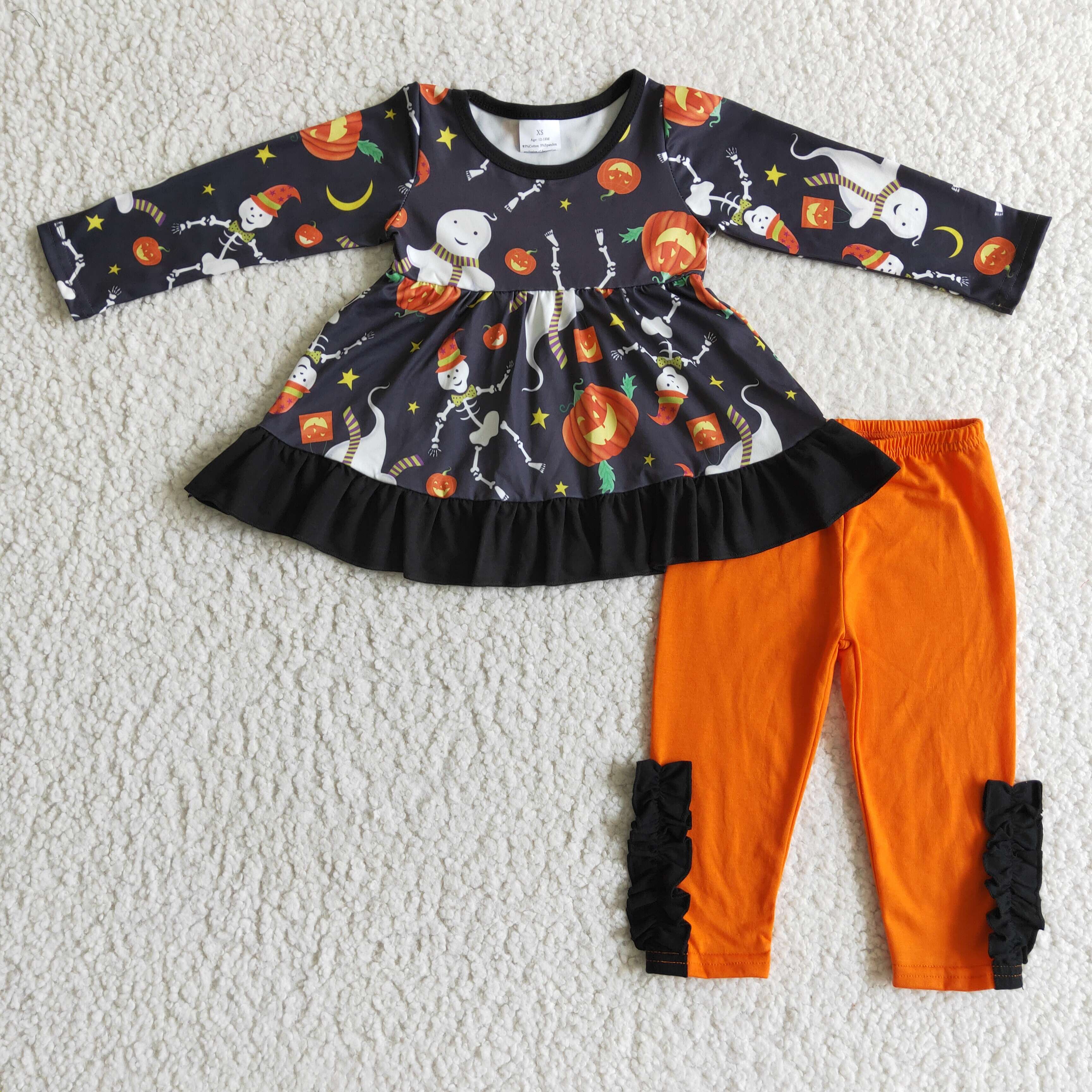 GLP0092 ghost baby halloween outfit toddler girl outfits-promotion 2025.9.13 $5.5