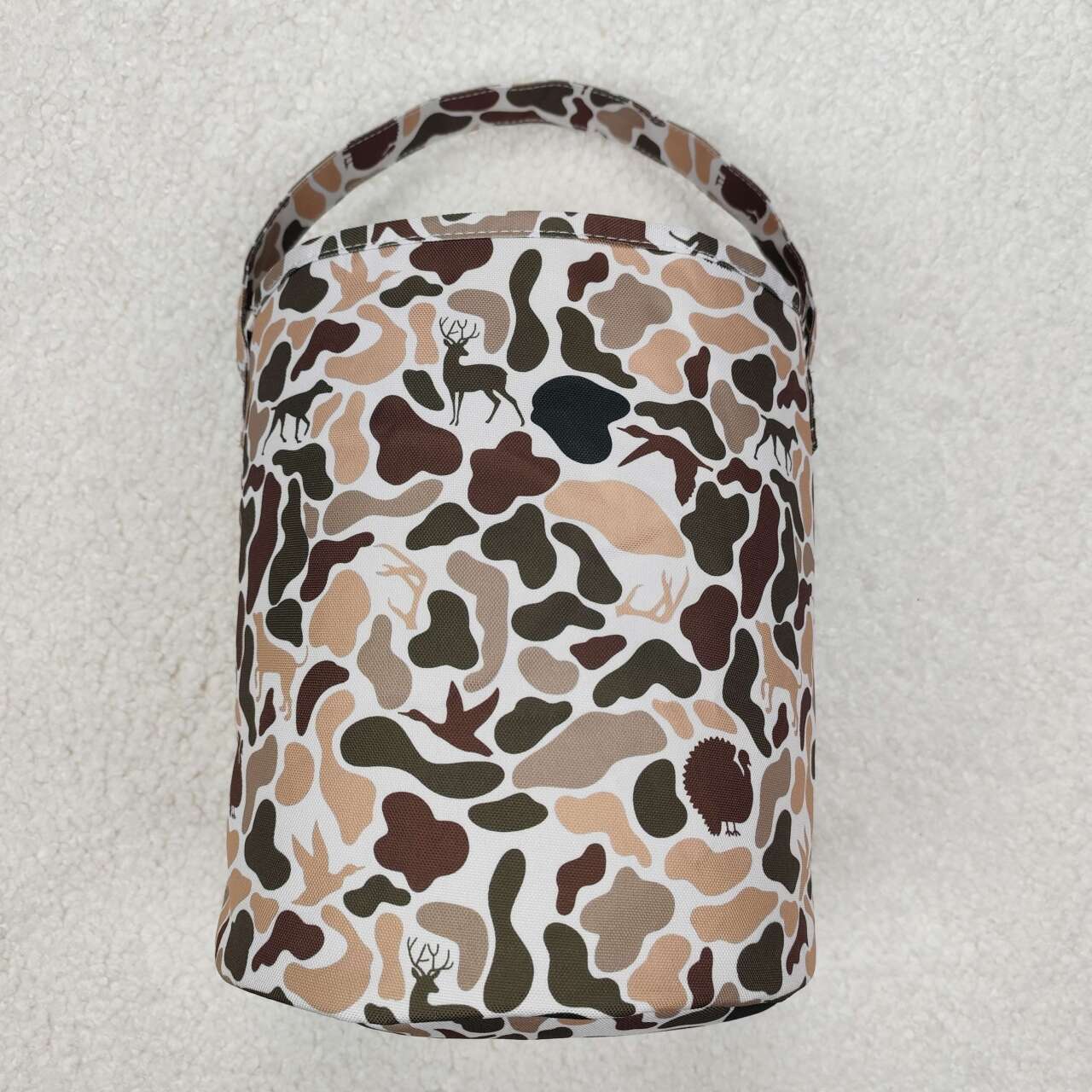 BA0289 RTS toddler bag camo deer hunting print kids basket bag 2