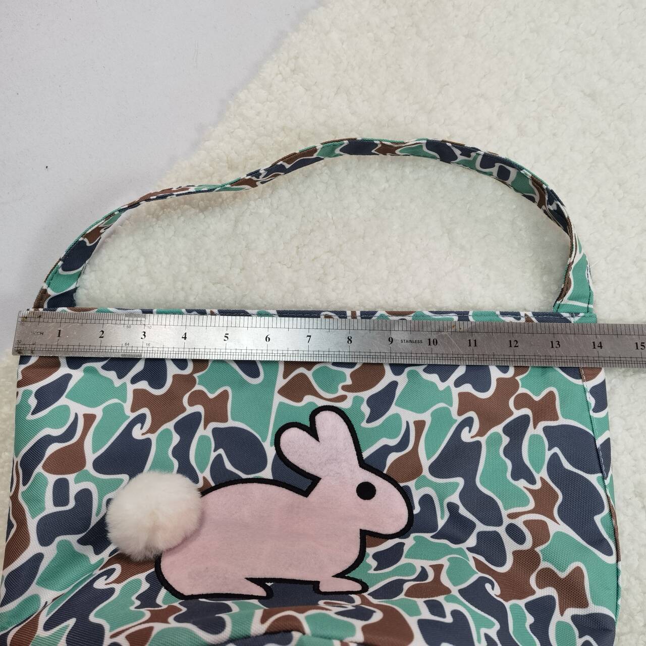 BA0157  RTS Baby toddler infant baby bunny bag pink plaid easter bag basket camo easter basket