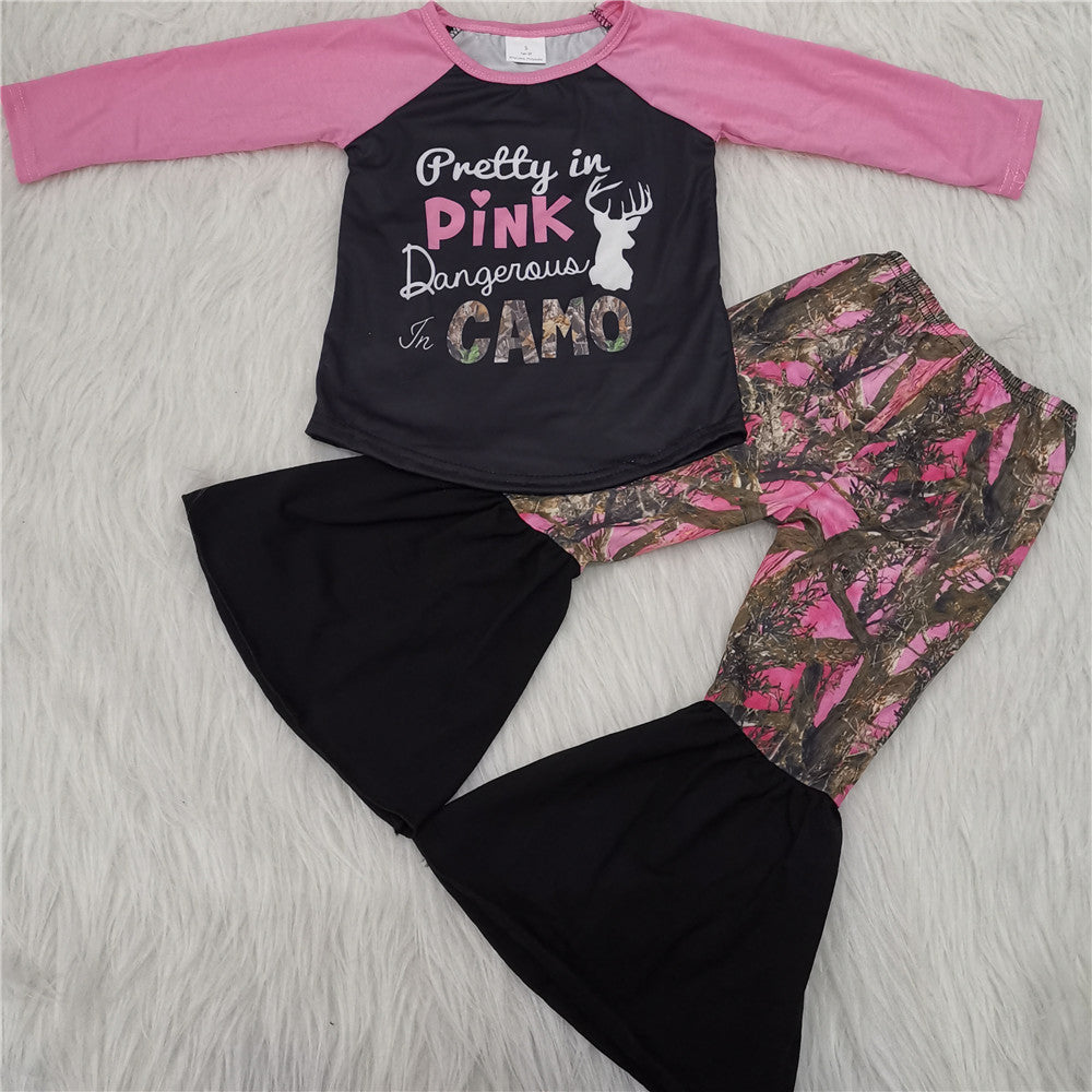 6 A24-12 girl pink camo winter long sleeve set-promotion 2025.8.9 $2.99