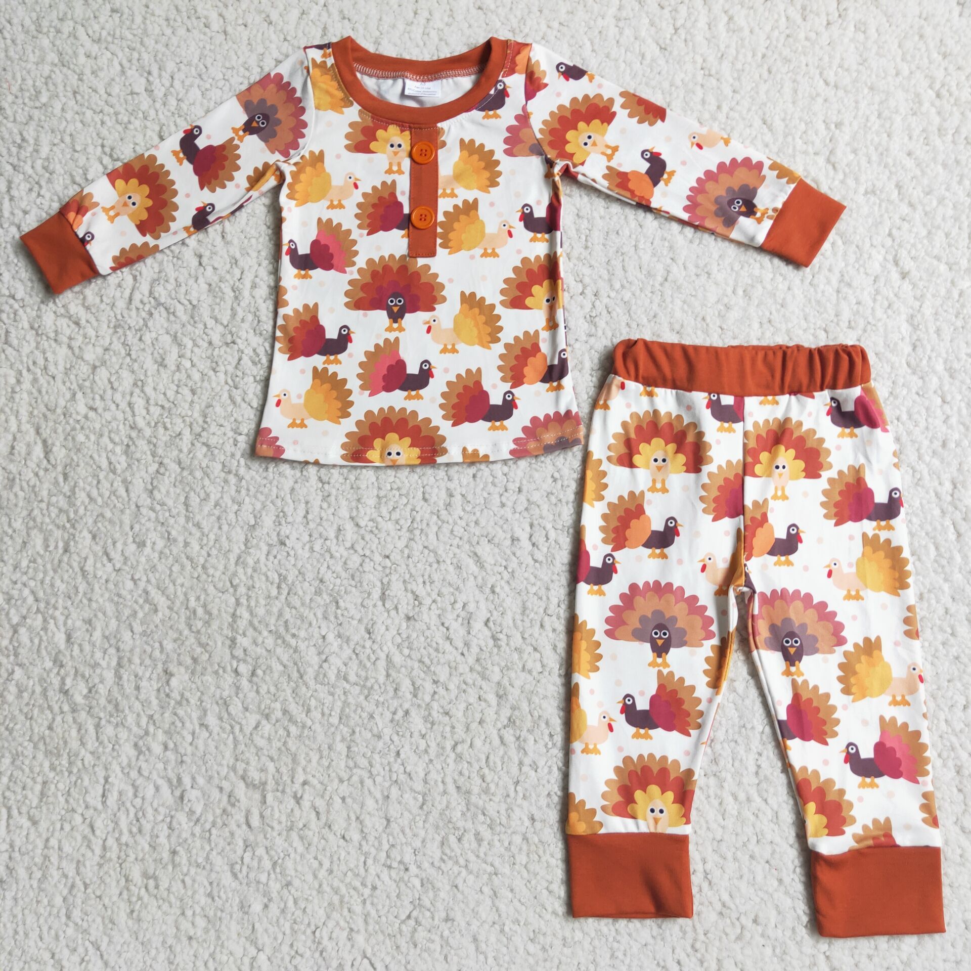 6 B3-3 boy thanksgiving clothes turkey pajamas-promotion 2025.10.11 $2.99
