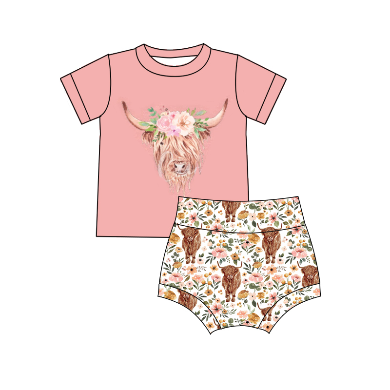 GBO0074 baby clothes cow summer bummies set-promotion 2025.7.19 $5.5