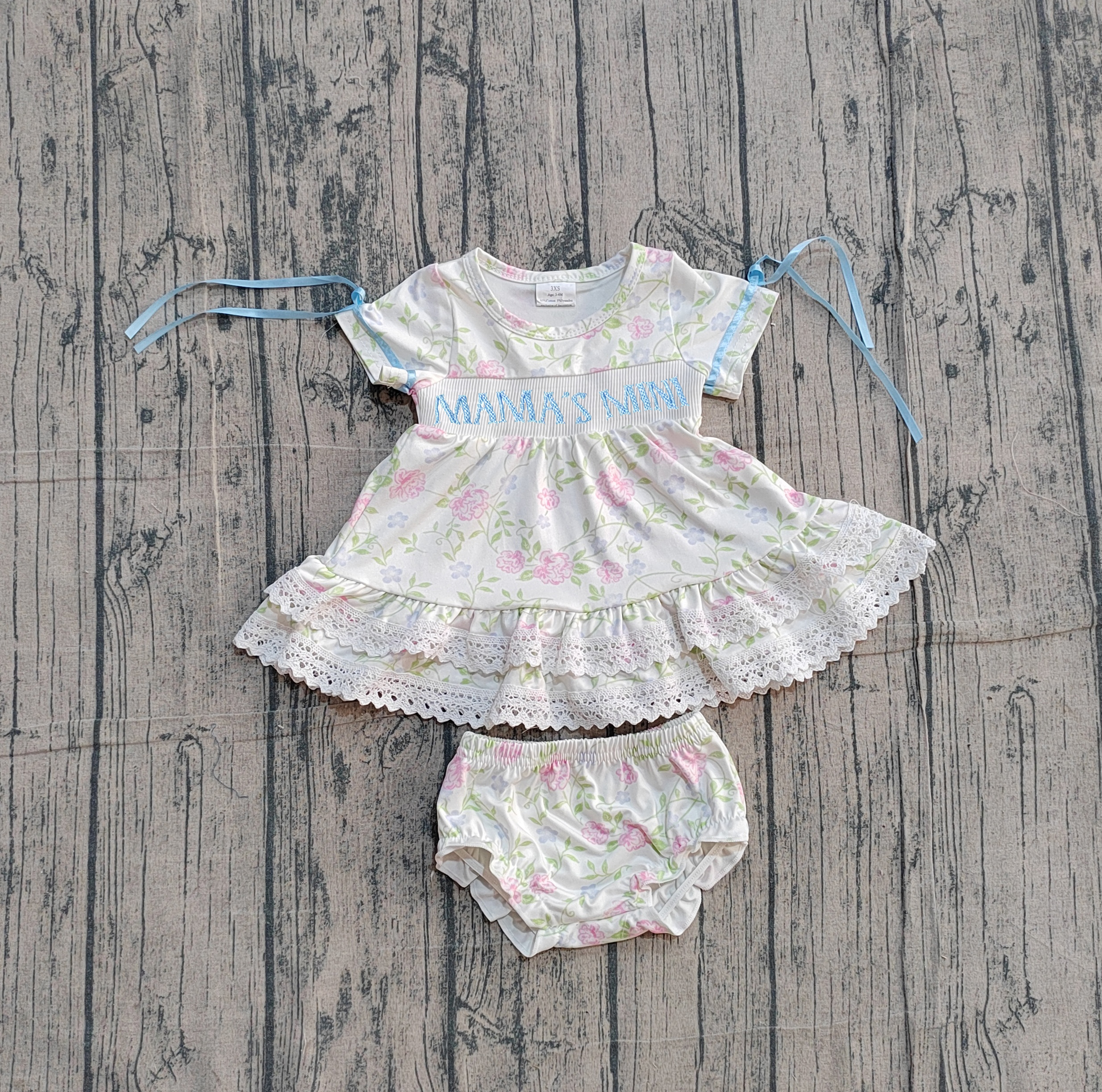 GBO0498 pre-order  toddler girl clothes mama’s mini girl  summer bummies set-real pic 2026.1.17