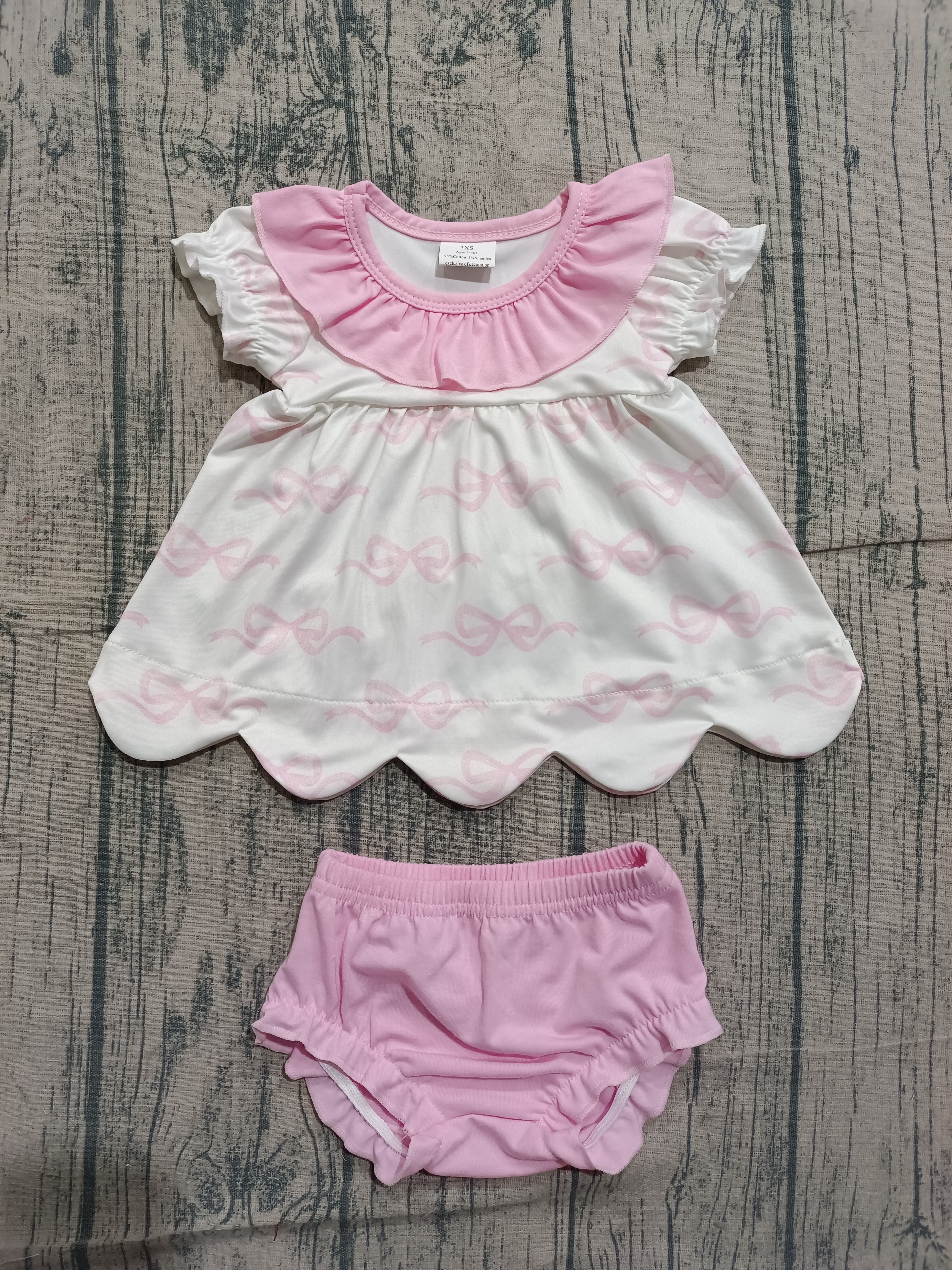  GBO0501 pre-order  toddler girl clothes bows print girl  summer bummies set-real pic 2026.1.20 