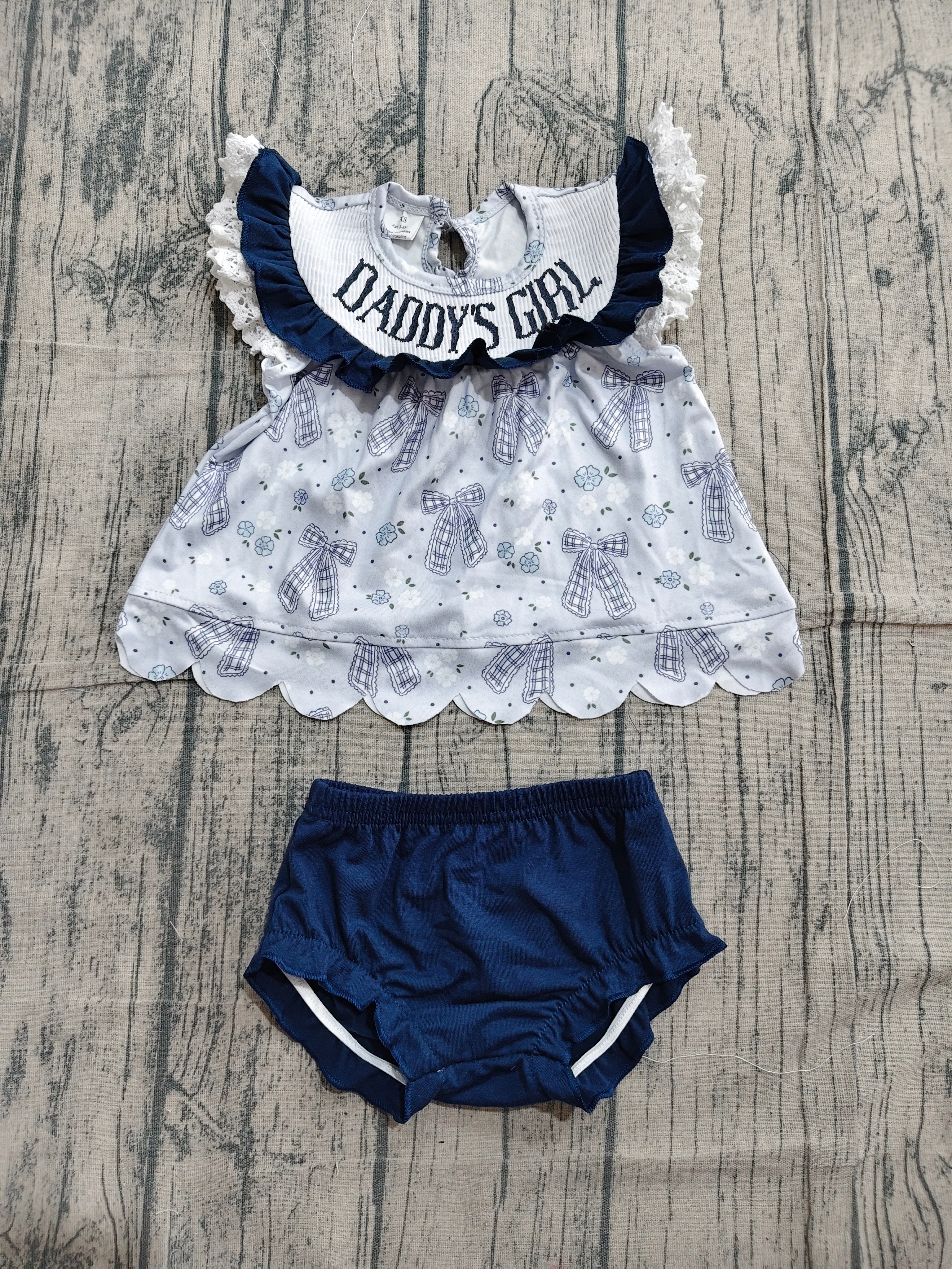 GBO0519 pre-order  toddler girl clothes daddy's girl print girl summer bummies set-real pic 2026.4.12 
