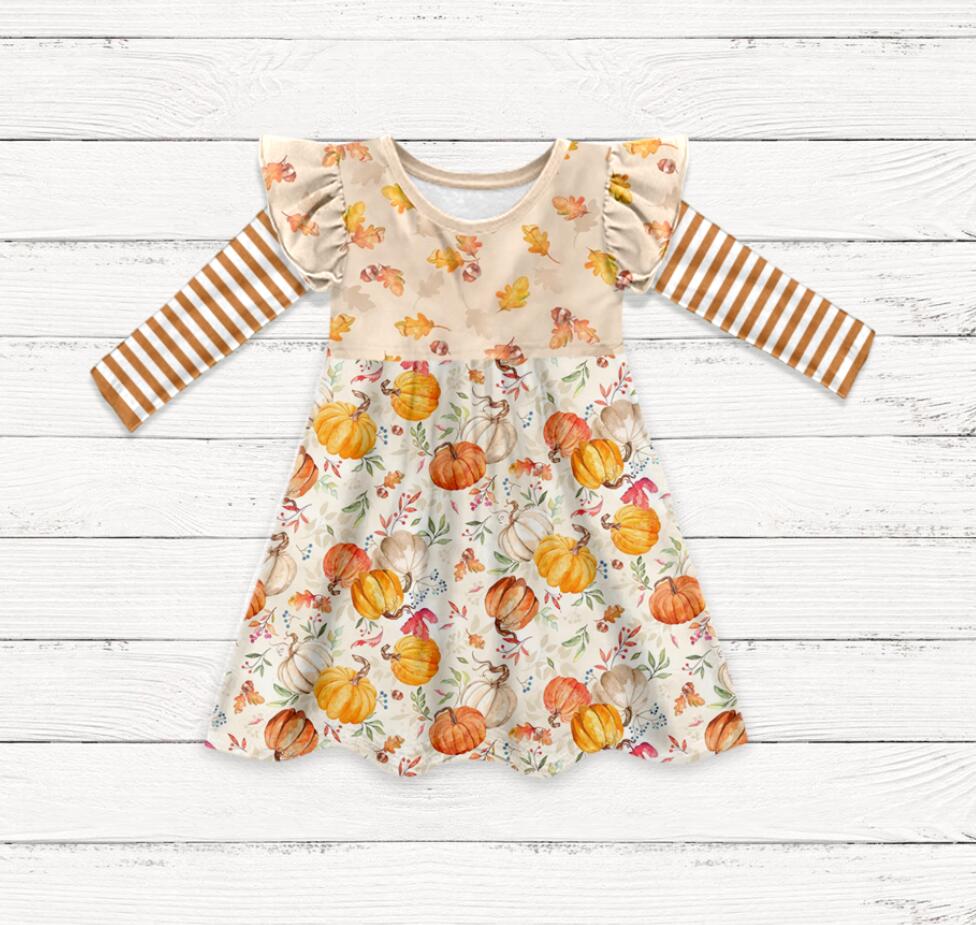 GLD0085 baby girl clothes pumpkin halloween clothes dress-promotion 2024.10.5 $5.5