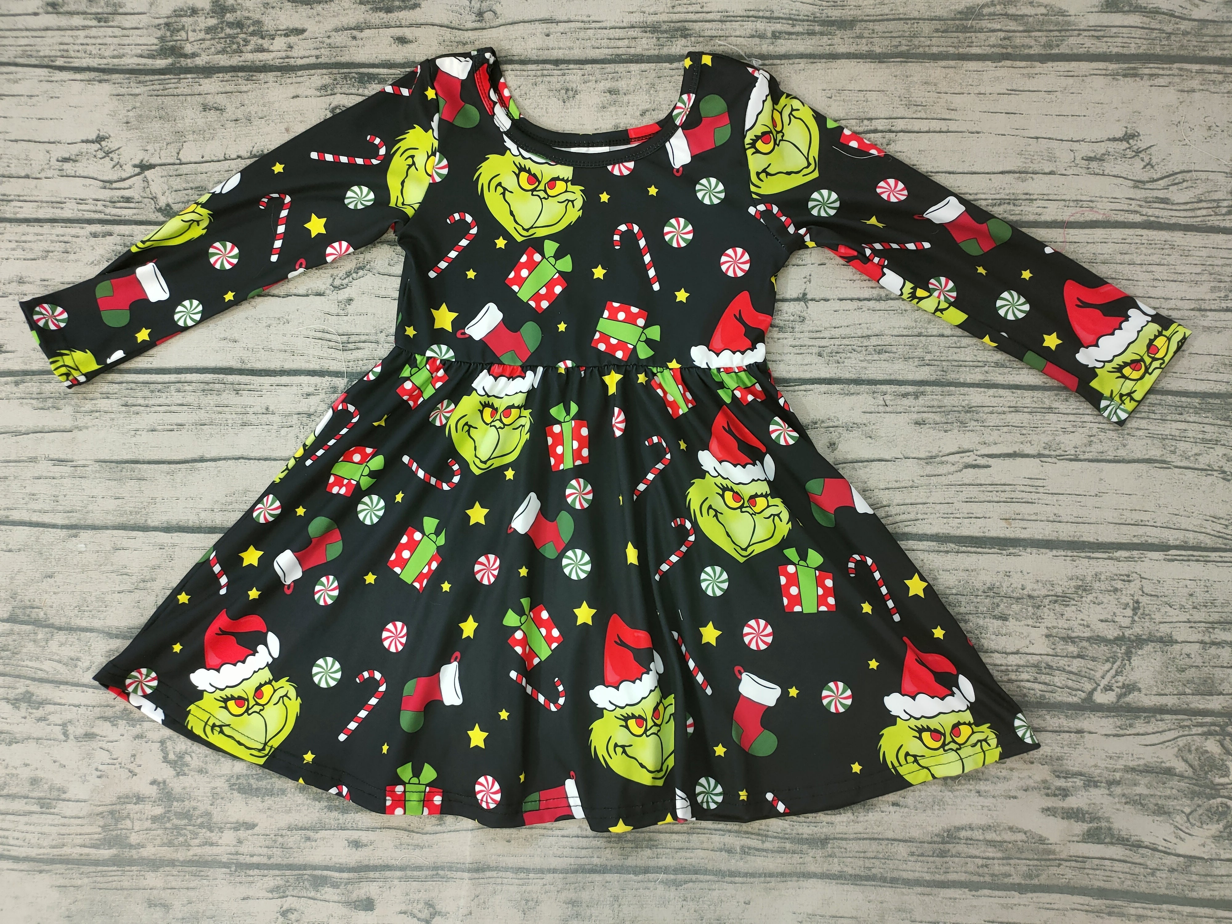 GLD0101 toddler girl dresses christmas dress RTS-promotion 2024.10.19 $5.5