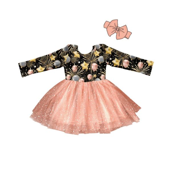 GLD0125 kids clothes happy new year tulle dress-promotion 2024.11.30 $5.5