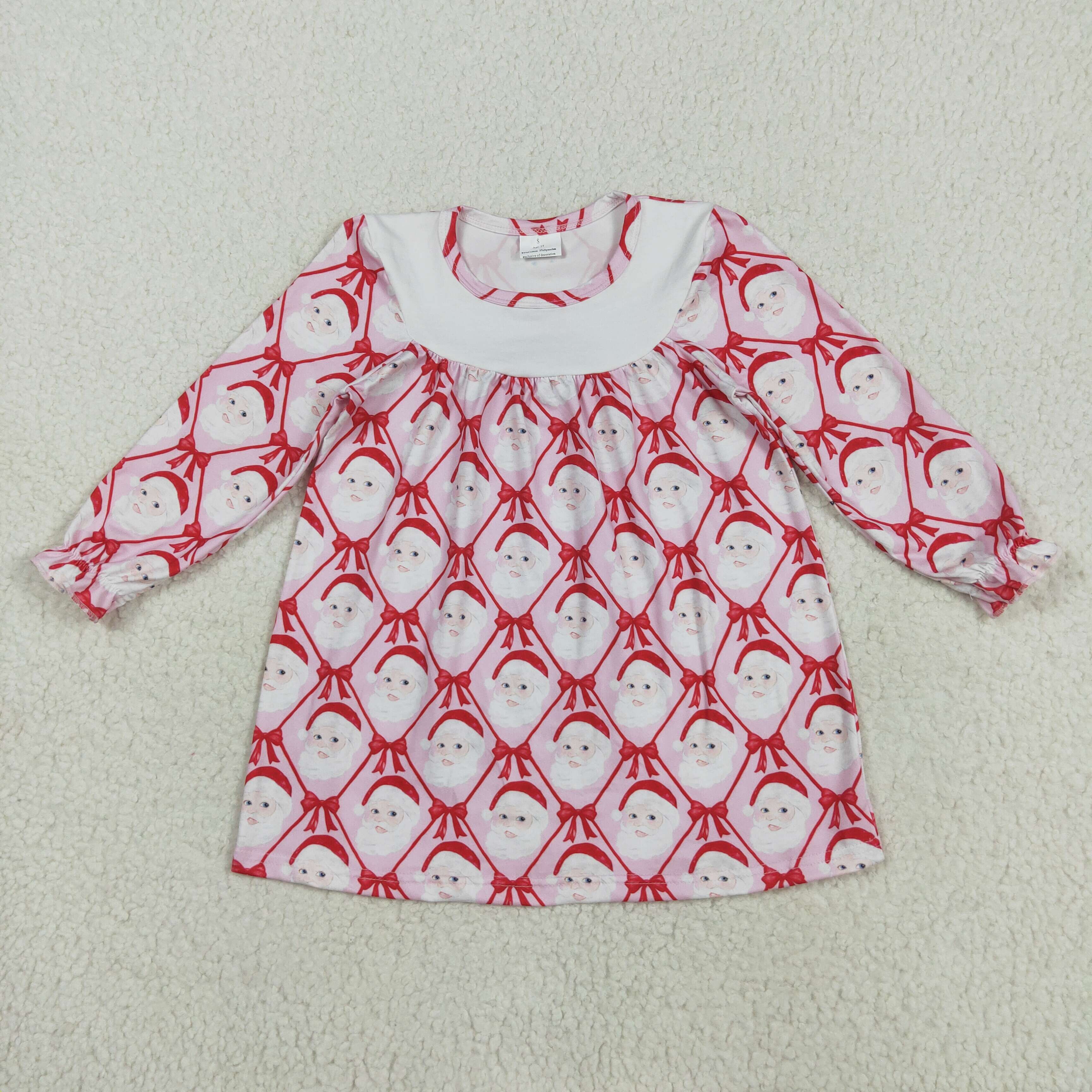 GLD1136 RTS toddler clothes santa baby girl christmas winter dress 