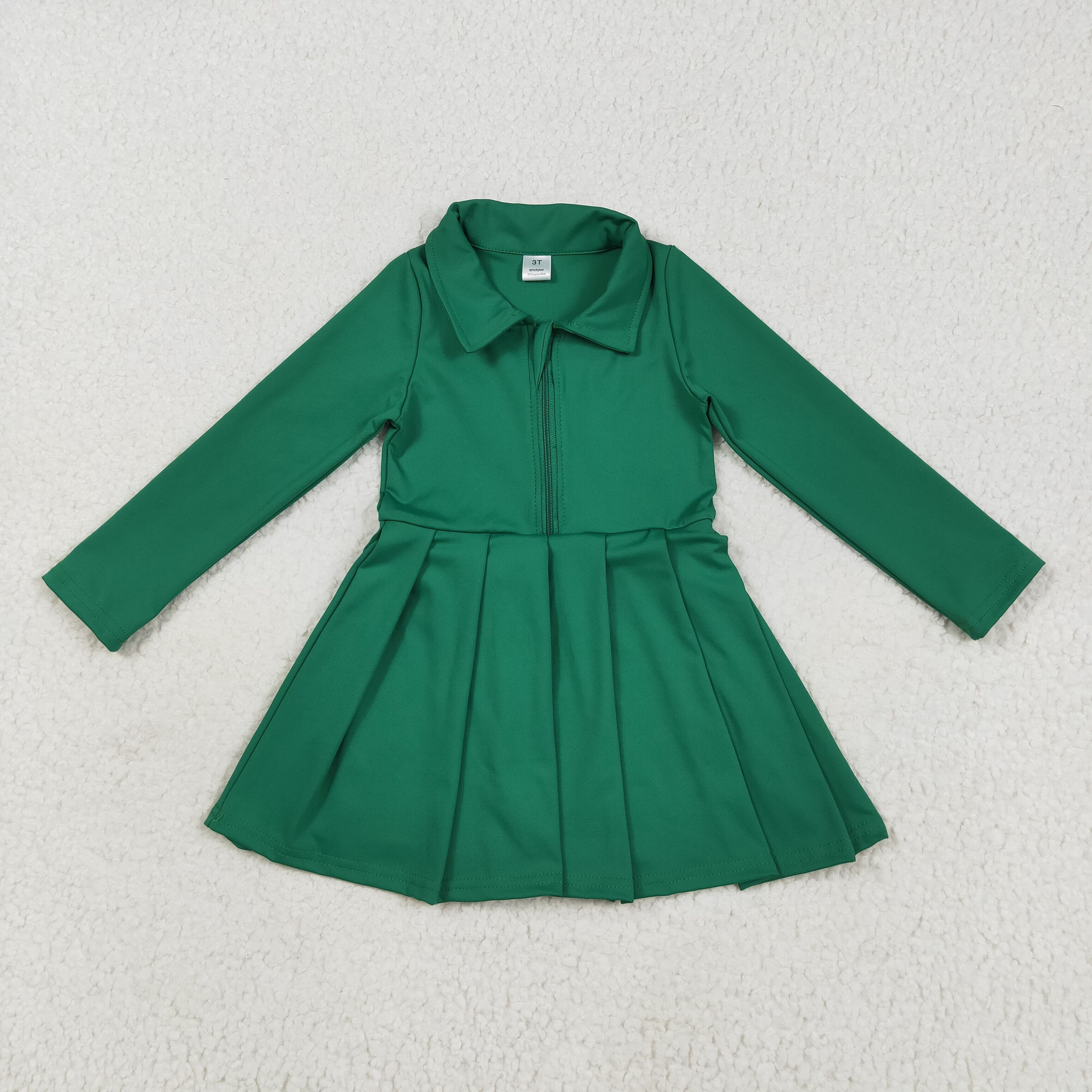 GLD1148 RTS toddler clothes green baby girl winter dress yoga clothes