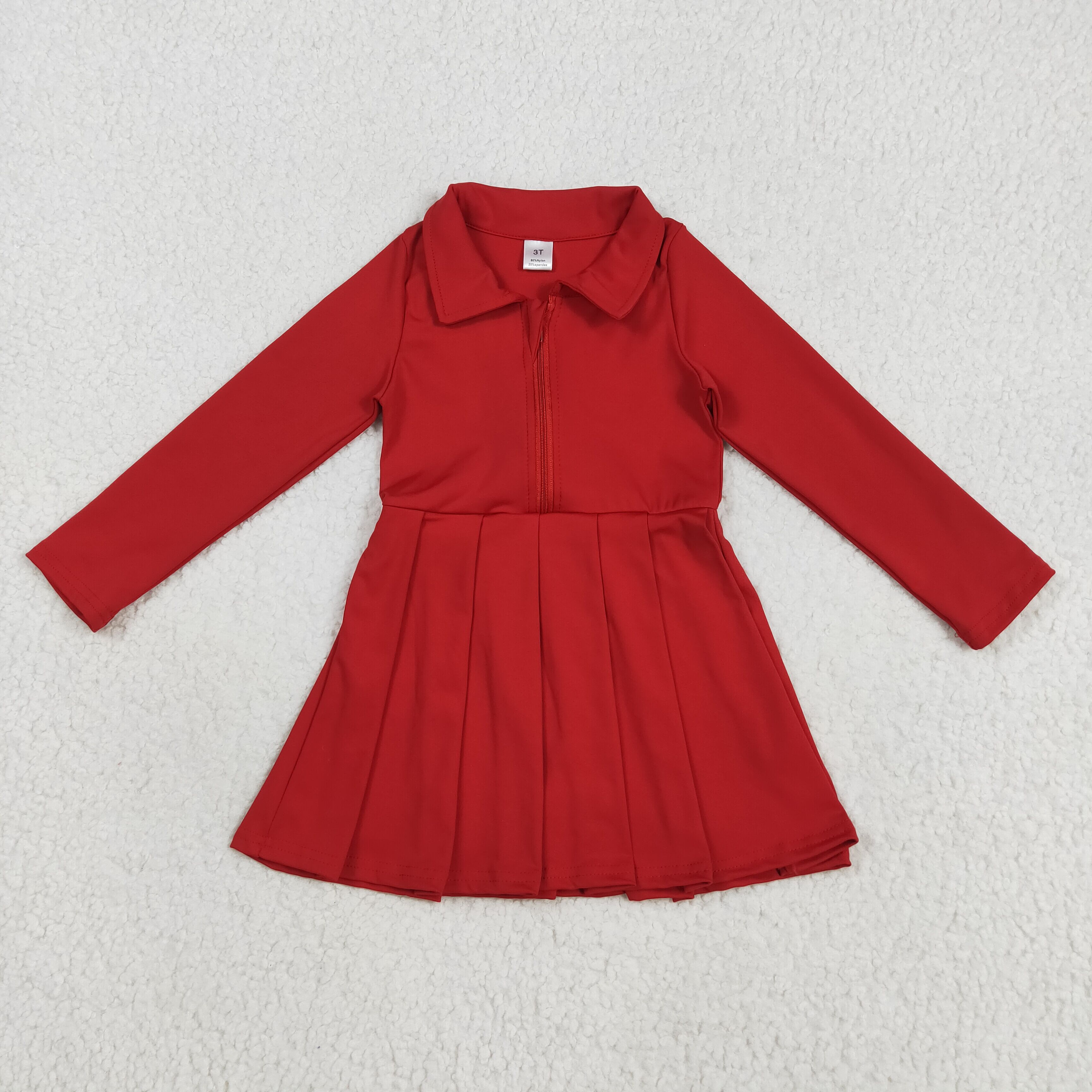 GLD1153 RTS toddler clothes red  baby girl winter dress yoga clothes atheletic dress