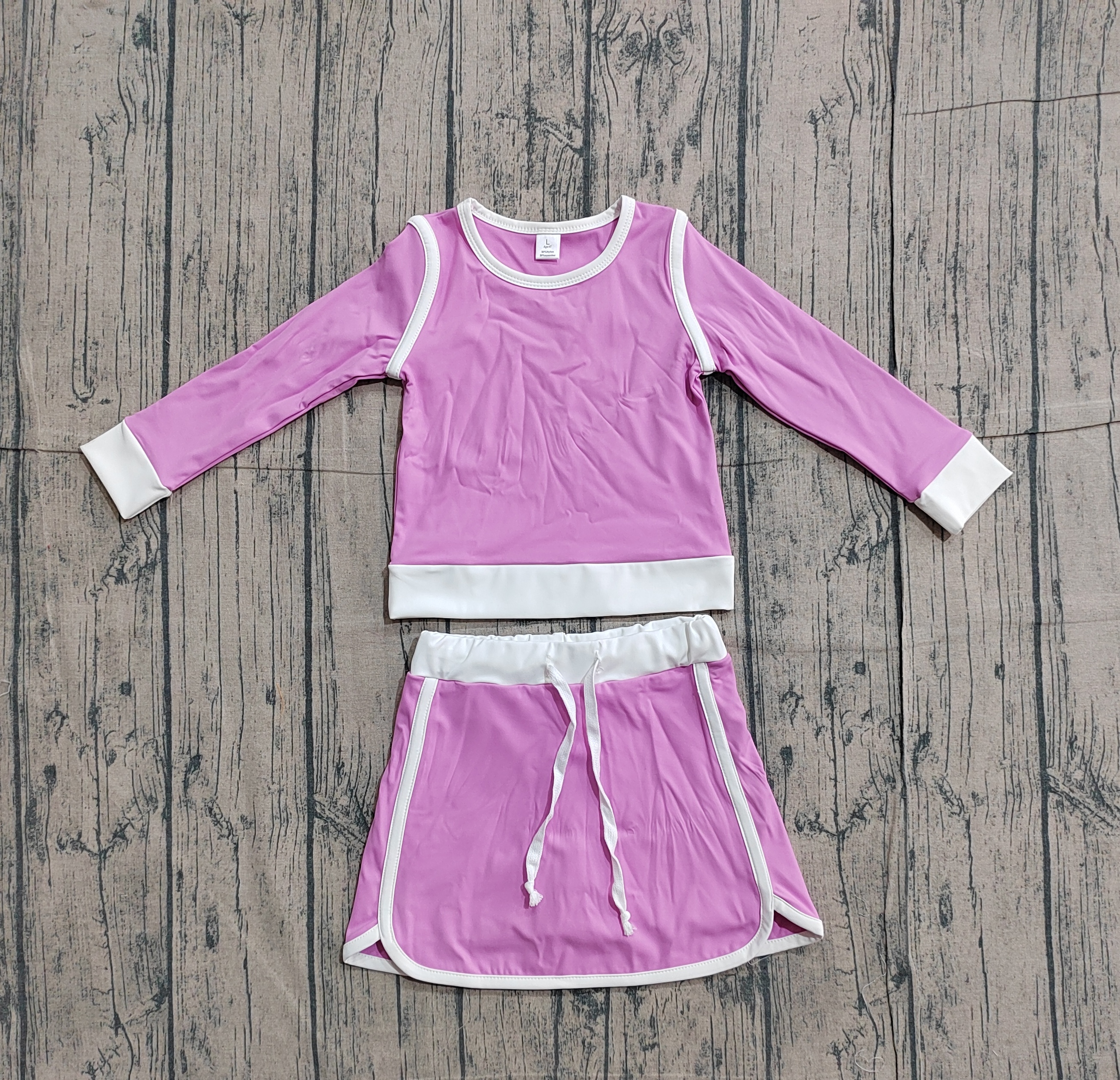 GLD1484 pre-order baby girl clothes purple  toddler girl yoga skirt outfit-real pic 2026.1.22 