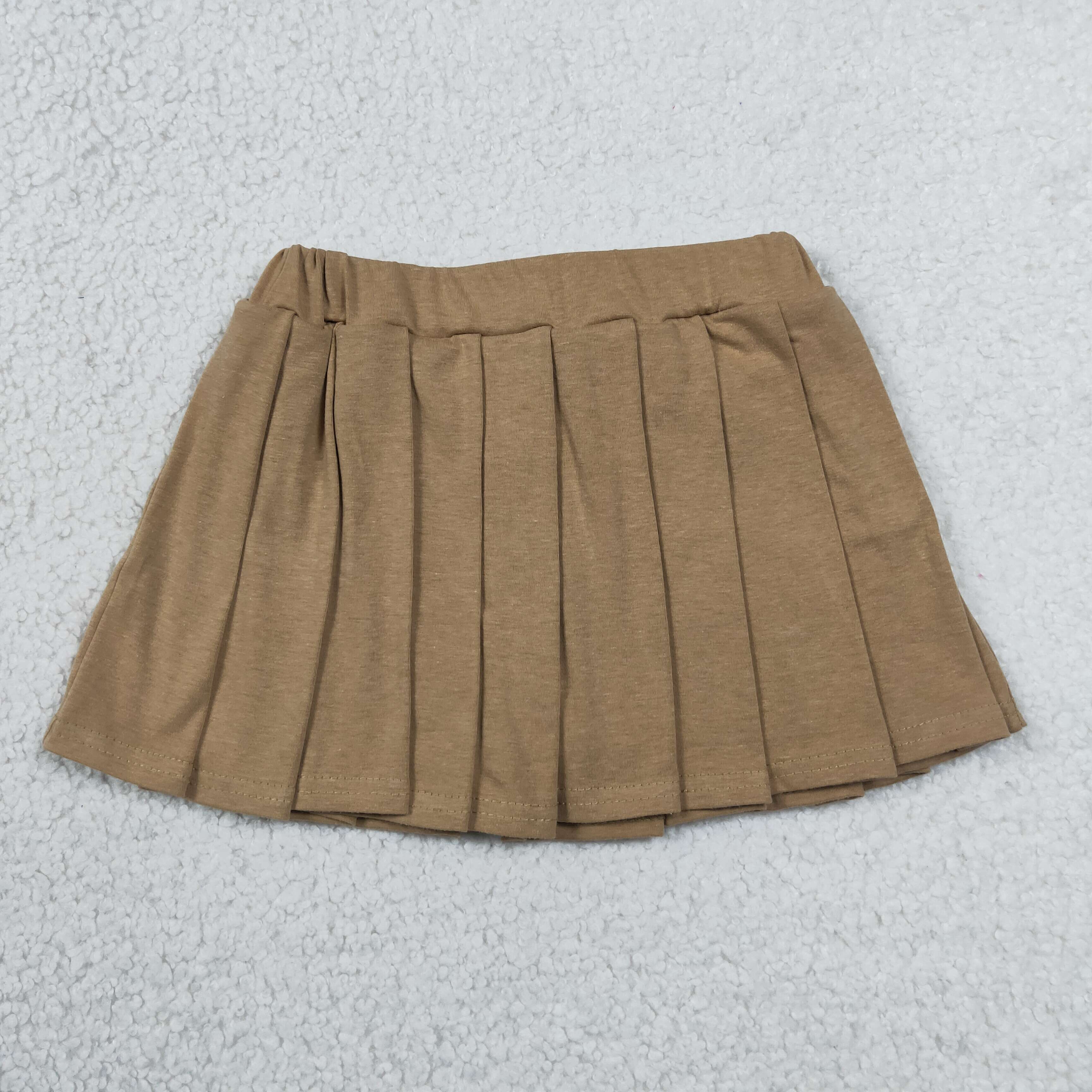 GLK0107 RTS baby girls clothes brown girl cotton shots skirt summer bottom