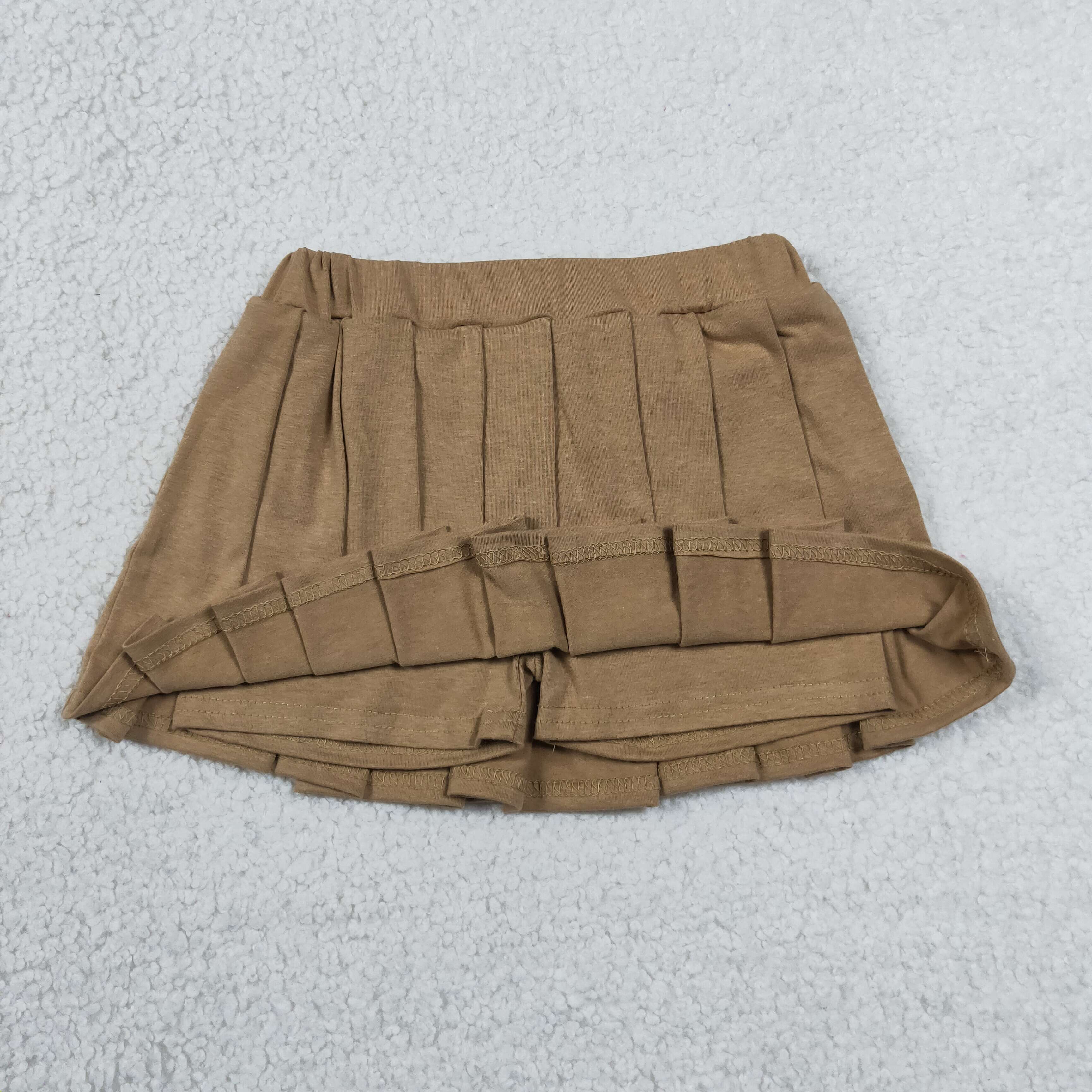 GLK0107 RTS baby girls clothes brown girl cotton shots skirt summer bottom
