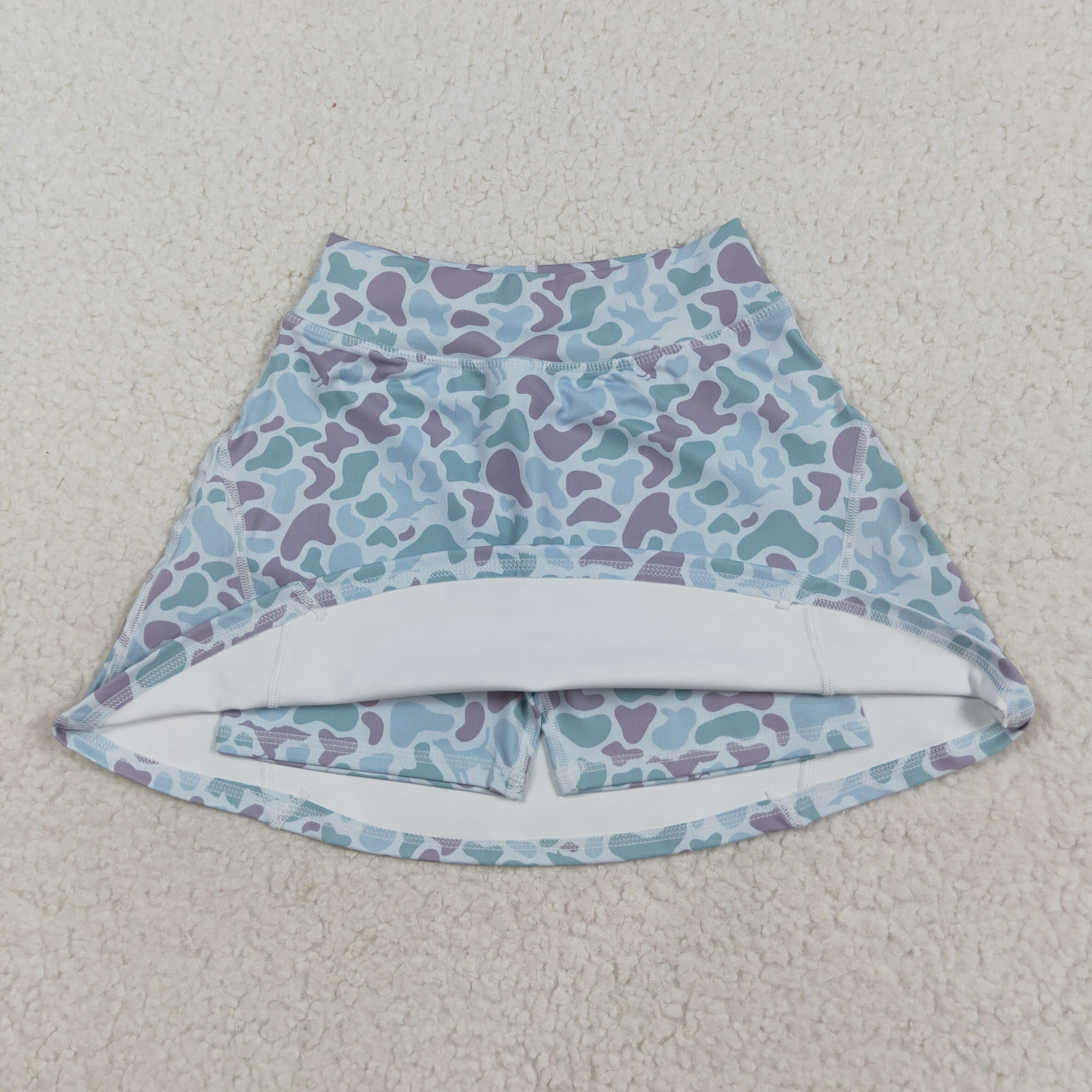 GLK0128 RTS baby girls clothes hunting camo girl yoga shorts skirt 