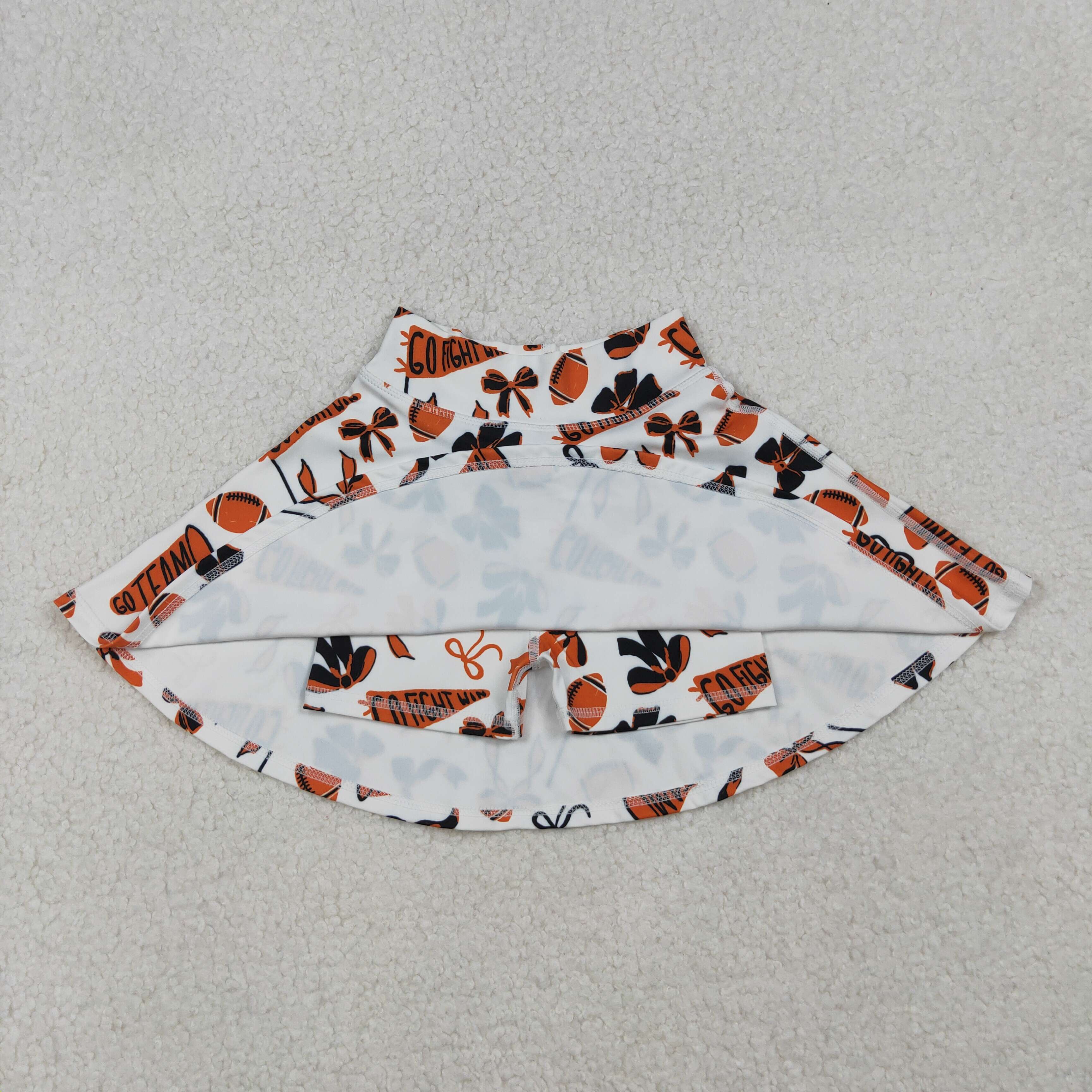 GLK0140 RTS baby girls clothes go team girl yoga shots skirt