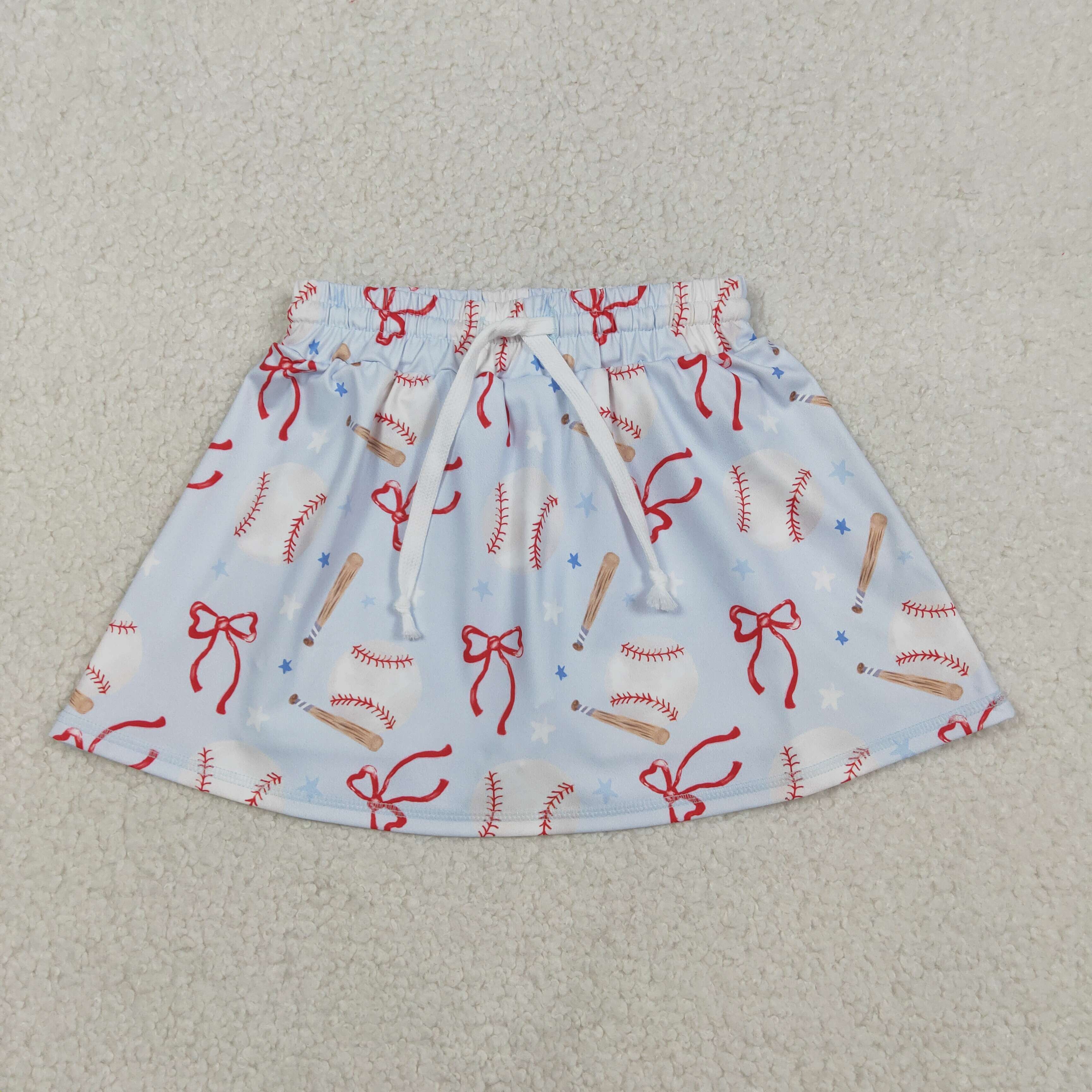 GLK0169 RTS baby girls clothes baseball girl  yoga shots skirt