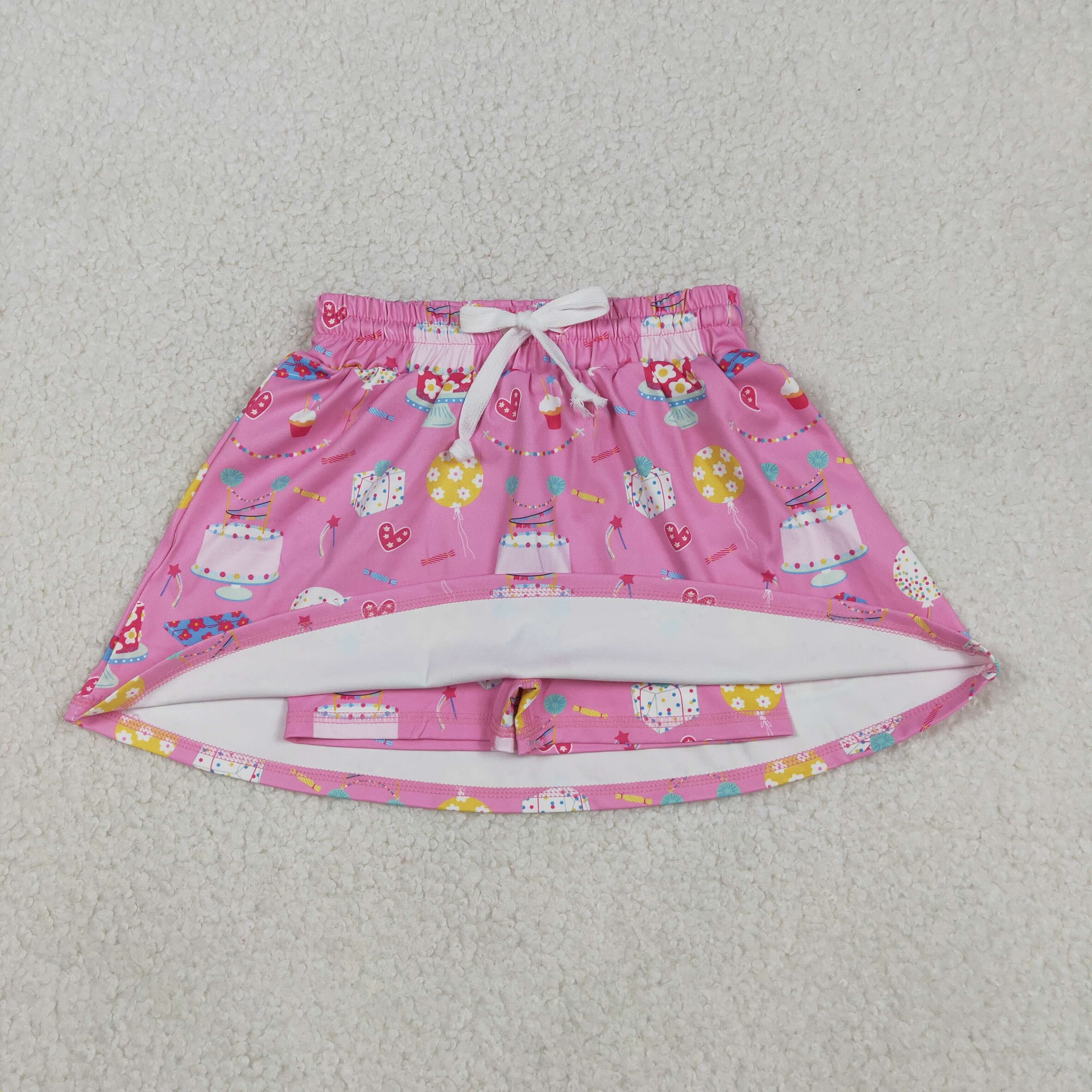 GLK0170 RTS baby girls clothes birthday girl  yoga shots skirt