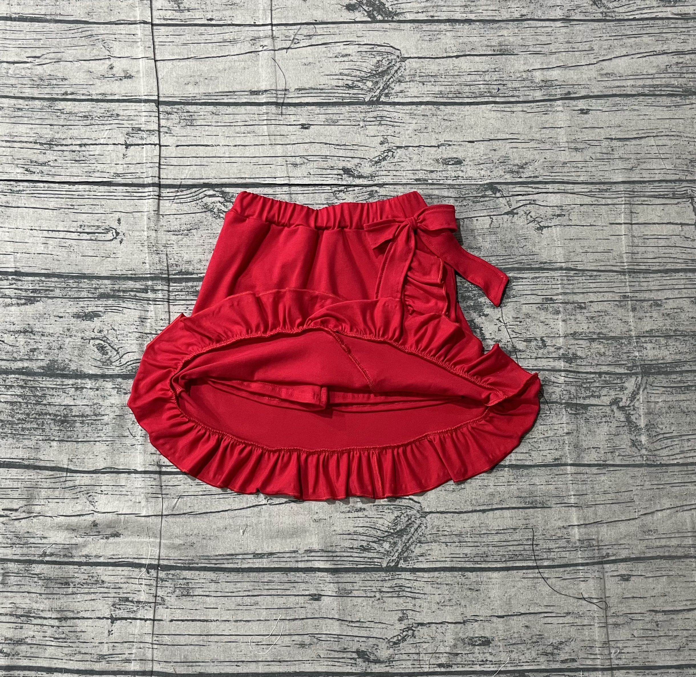  GLK0215 pre-order baby girls clothes red girl yoga shots skirt-real pic 2025.12.25 