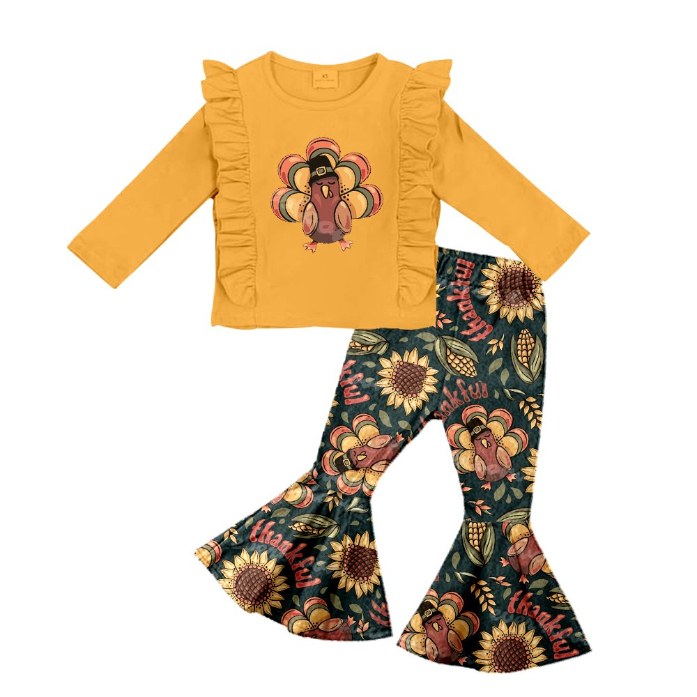 GLP0201 yellow girl thanksgiving clothes turkey set-promotion 2025.9.27 $5.5