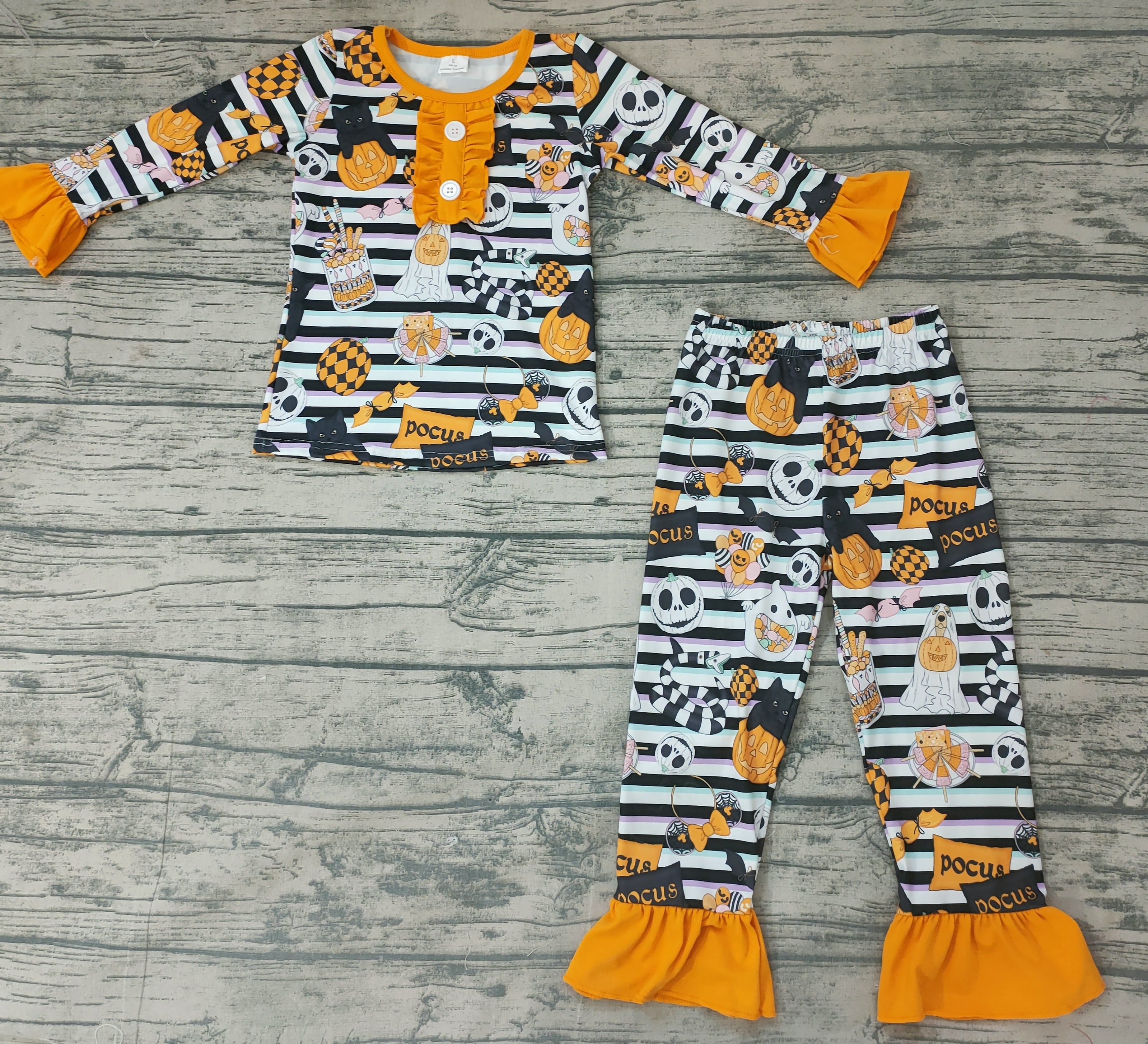 GLP0238 sleepwear pumpkin girl halloween pajamas-promotion 2025.10.4 $5.5