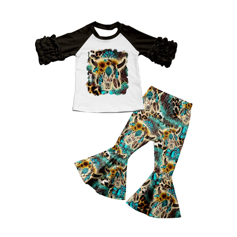 GLP0313 toddler girl clothes cow black girls winter clothing-promotion 2025.8.9 $5.5