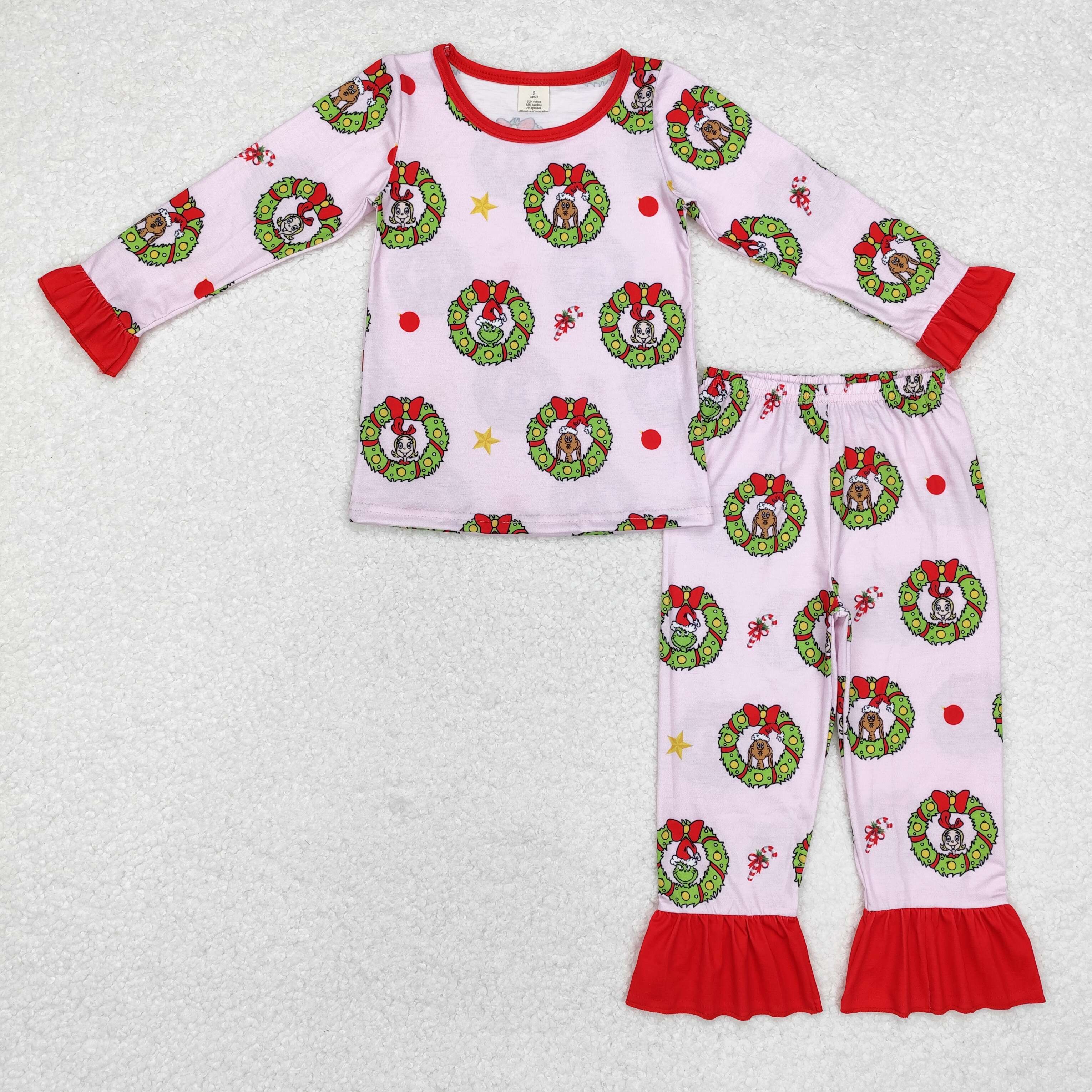 GLP1741 RTS toddler girl clothes girl christmas winter set-BAMBOO