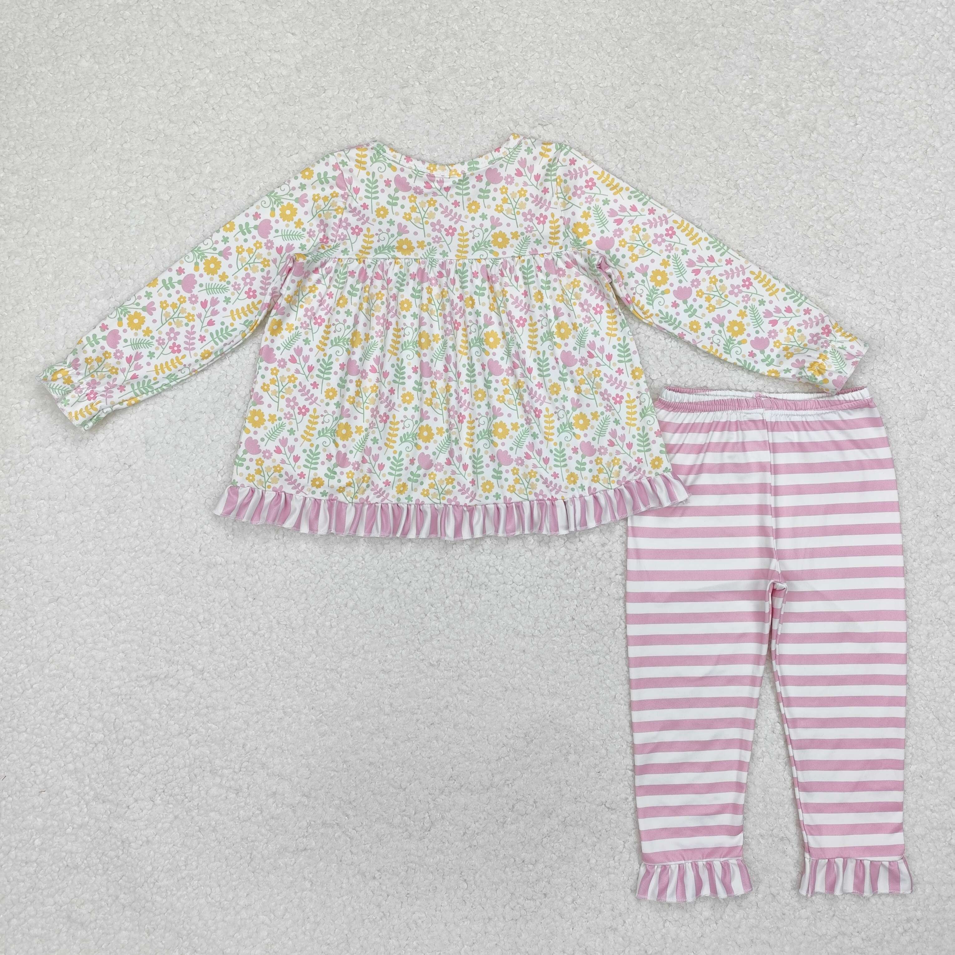 GLP2119 RTS  toddler girl clothes floral  girl winter set